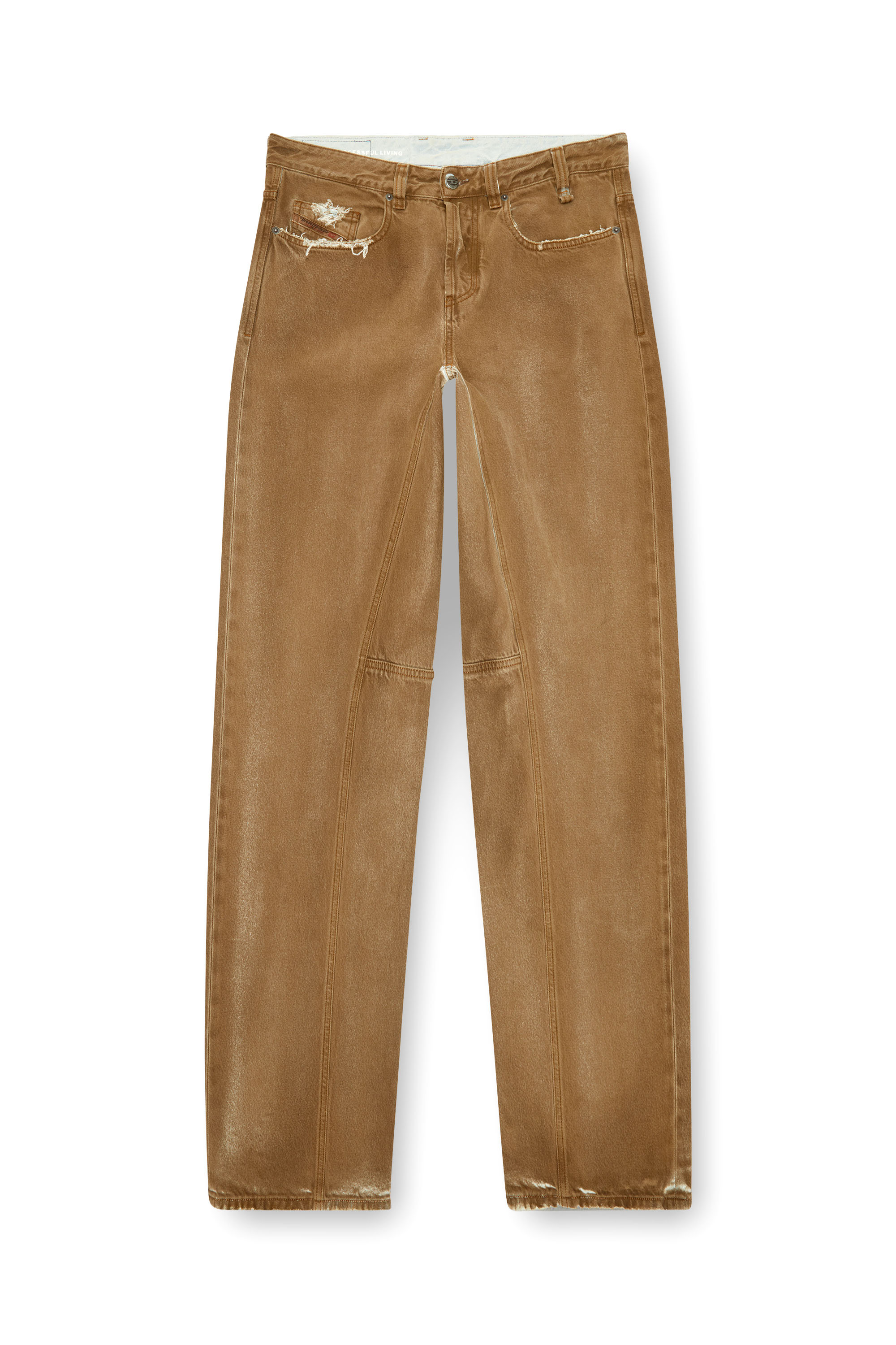 Diesel - Man's Straight Jeans 2001 D-Macro 09J82, Light Brown - 3