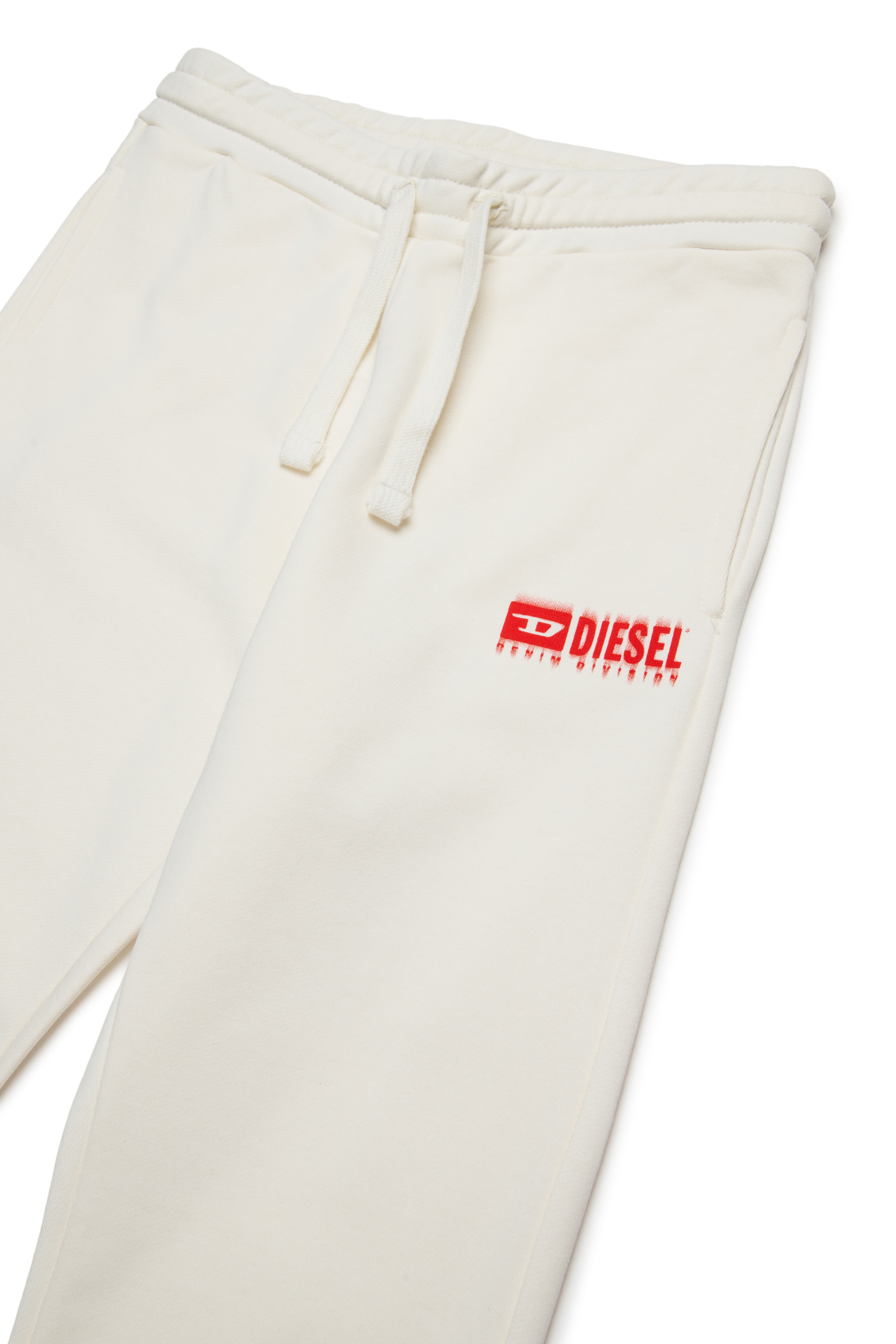 Diesel - PBASE, Man's Sweatpants with smudged logo in White - 3