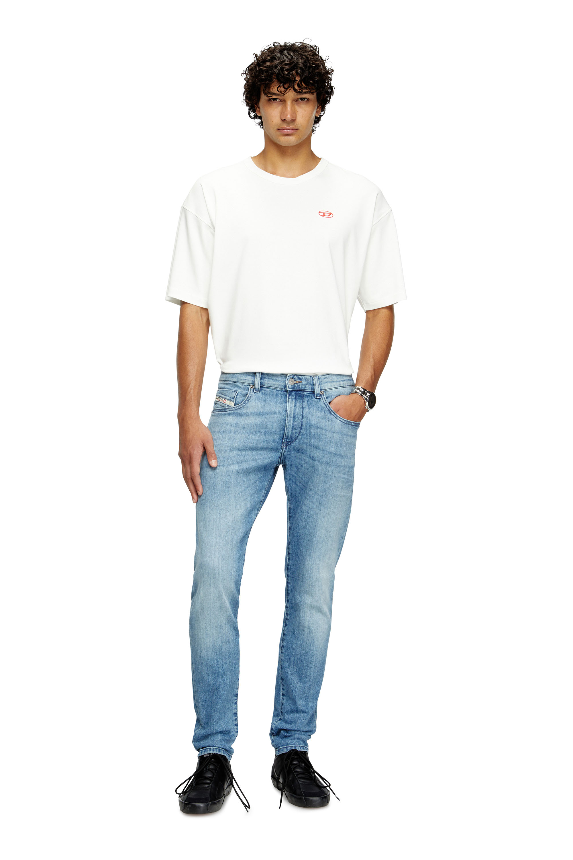 Diesel - Man's Slim Jeans 2019 D-Strukt 0GRDI, Light Blue - 3