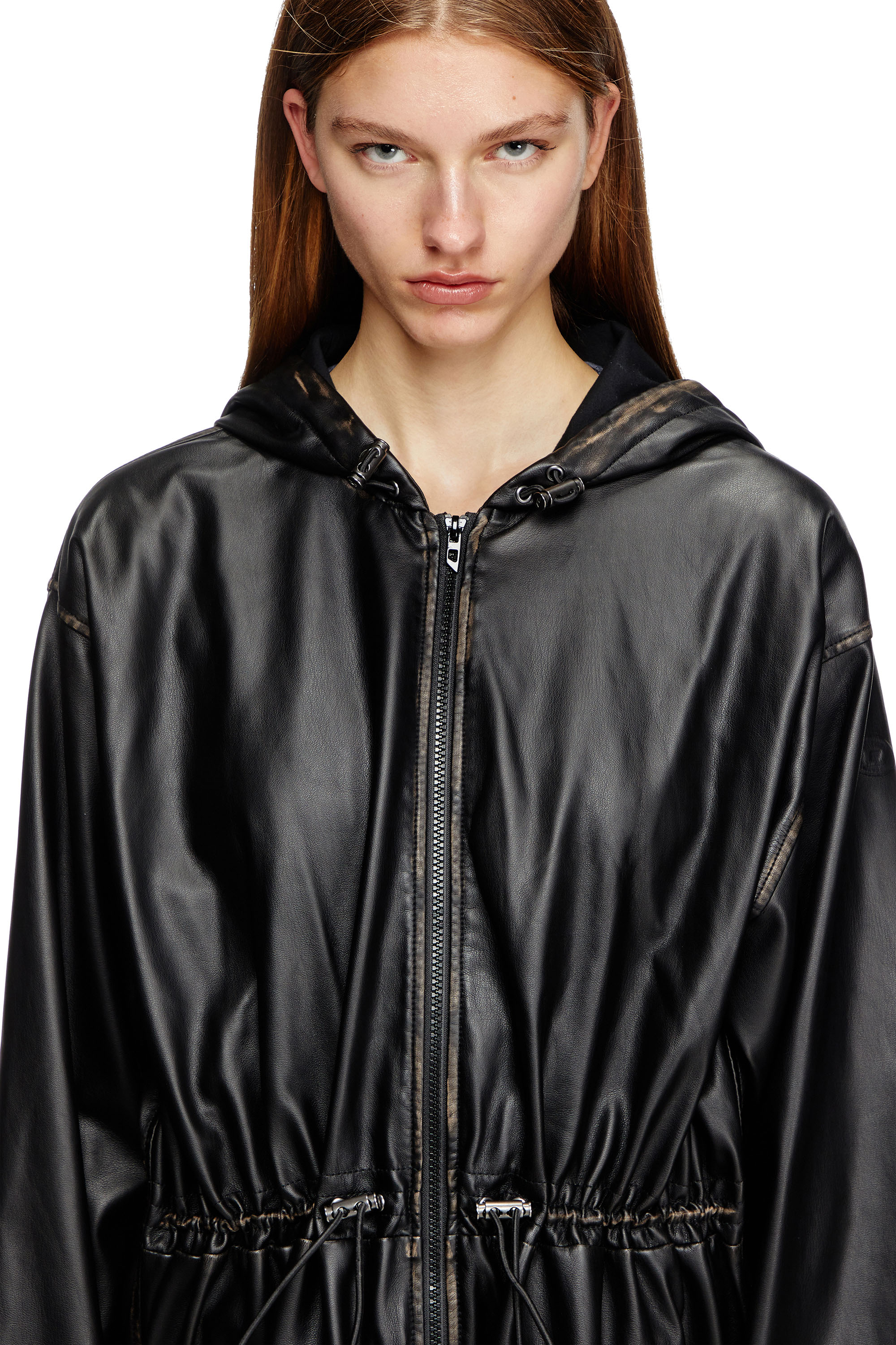G-LARY, Black Diesel - G-LARY, Unisex's Distressed utilitarian hooded coat in Black - 5