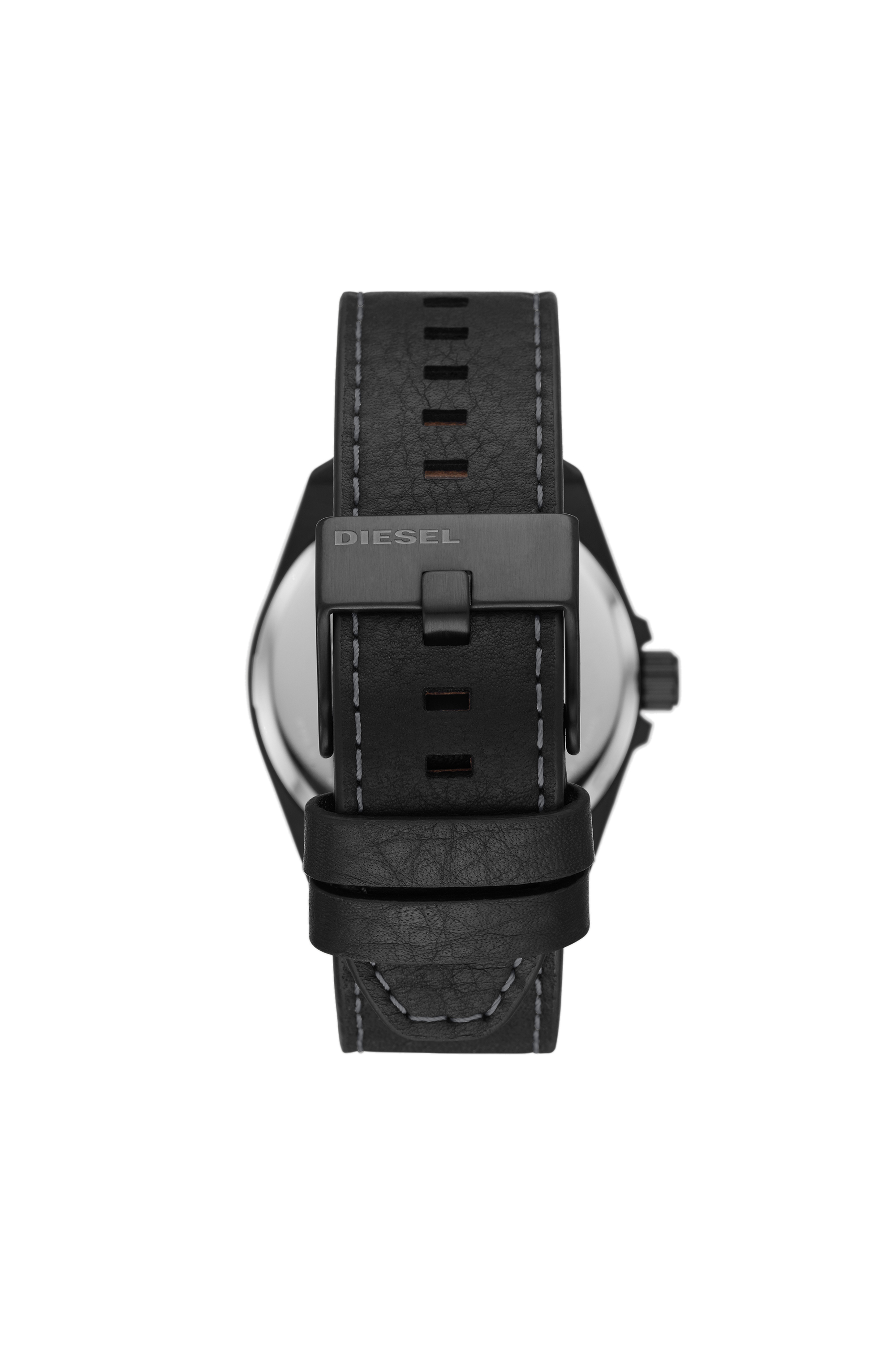 Diesel - DZ1945, Man's MS9 three-hand date black leather watch in Black - 2