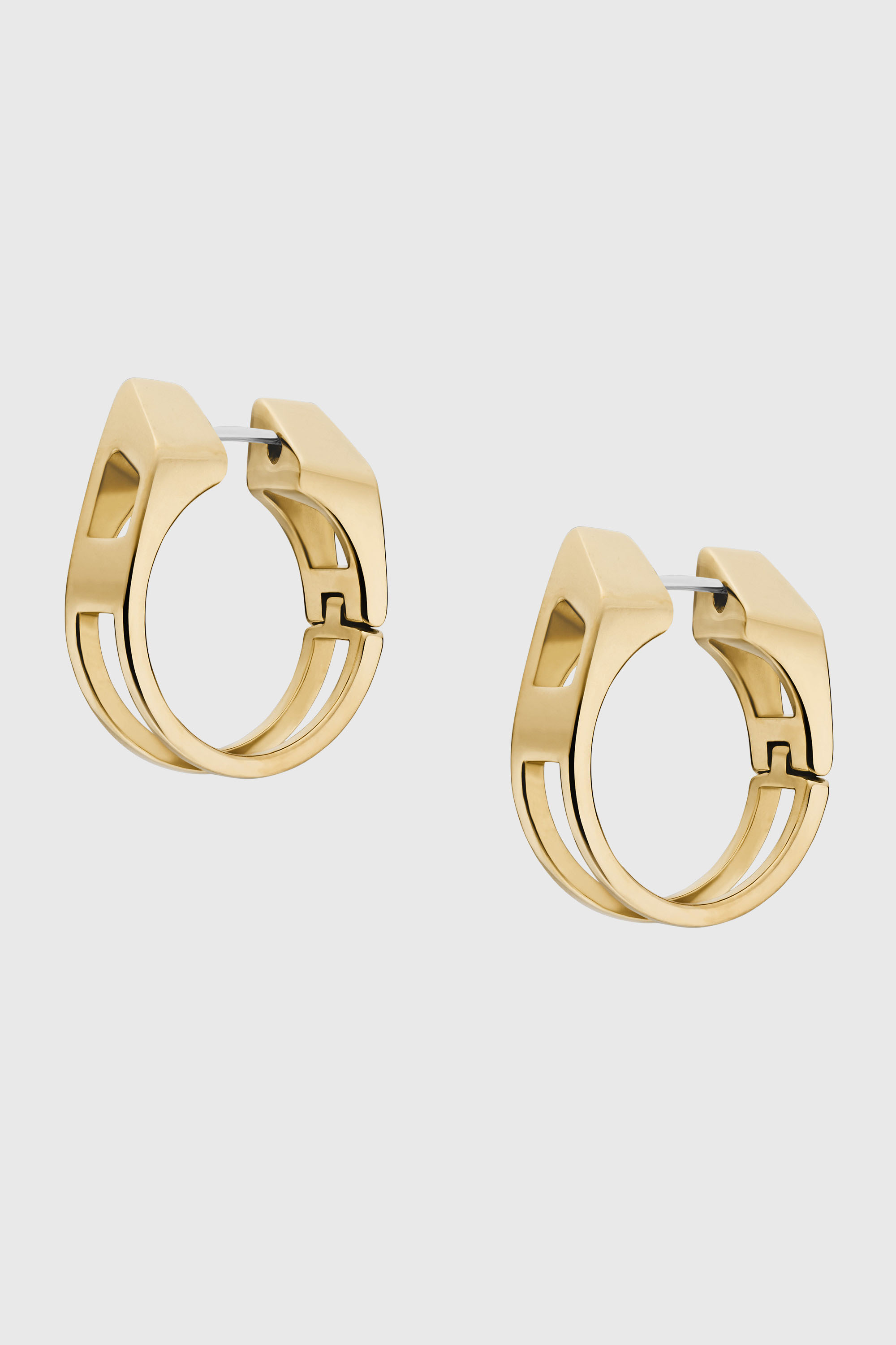 Gold-Tone Stainless Steel Hoop Earrings