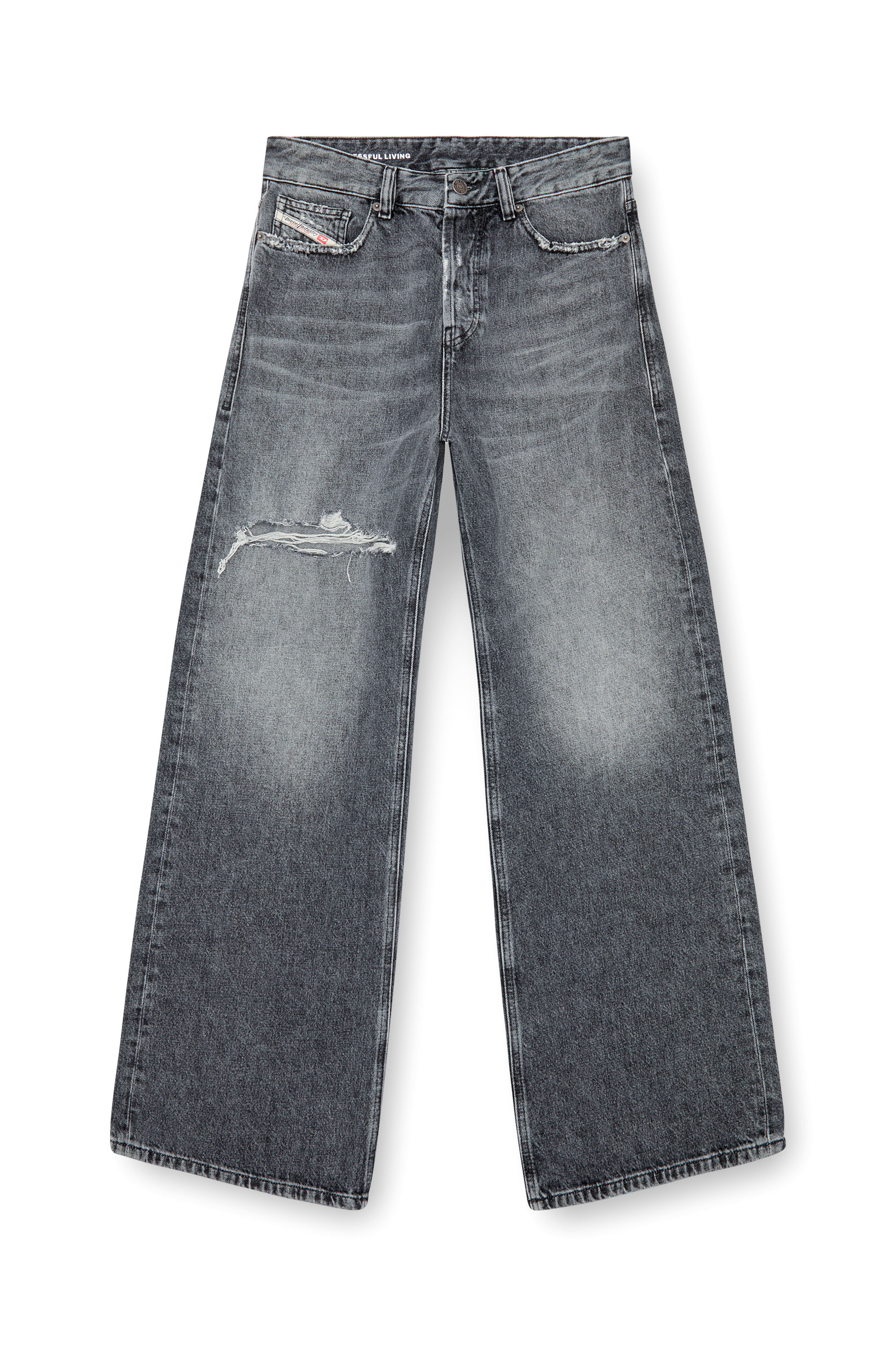 Diesel - Woman's Relaxed Jeans 1996 D-Sire 007X4, Black/Dark grey - 4
