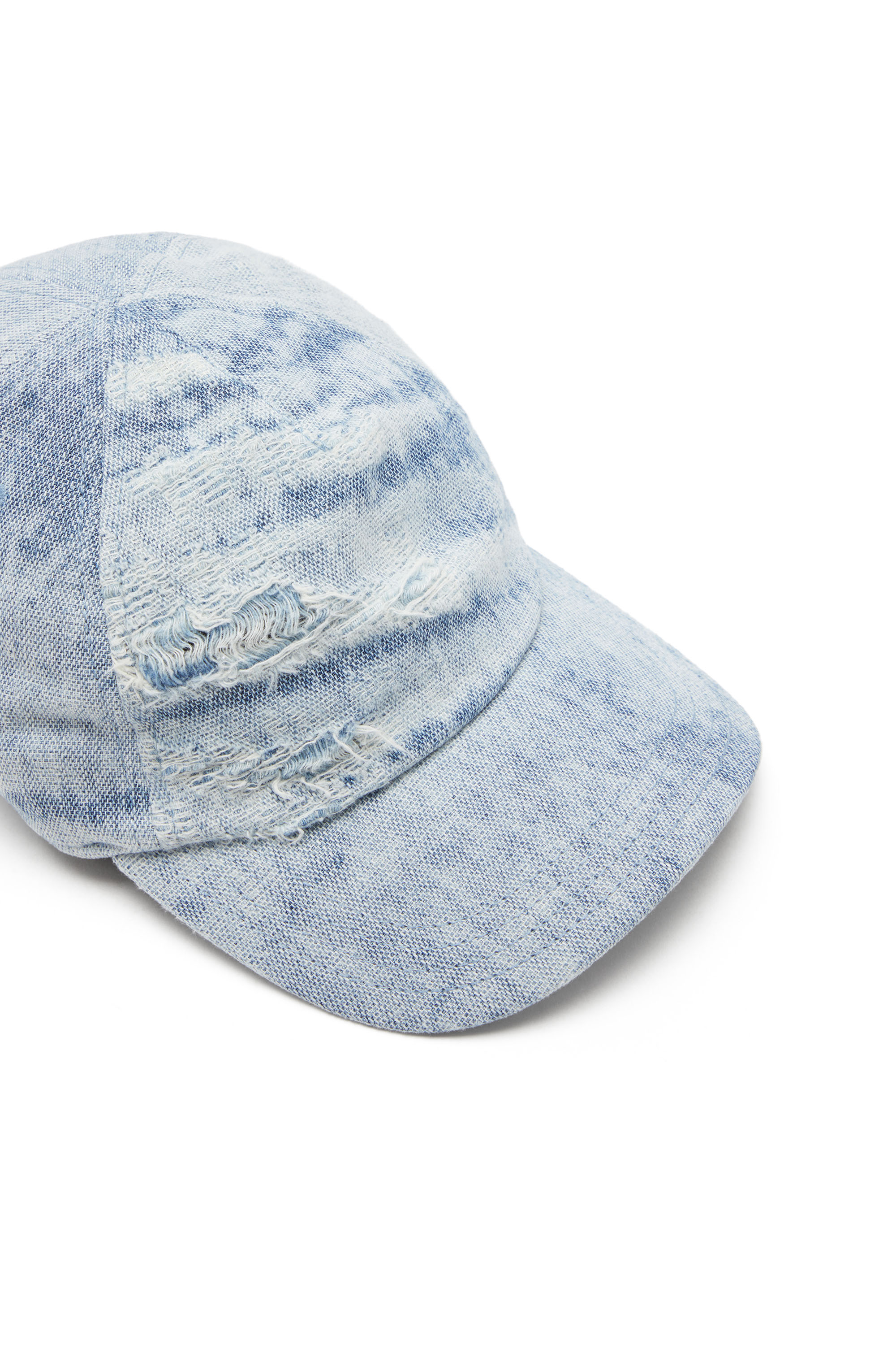 Diesel - C-FEEL, Man's Baseball cap with denim treatment in Light Blue - 3