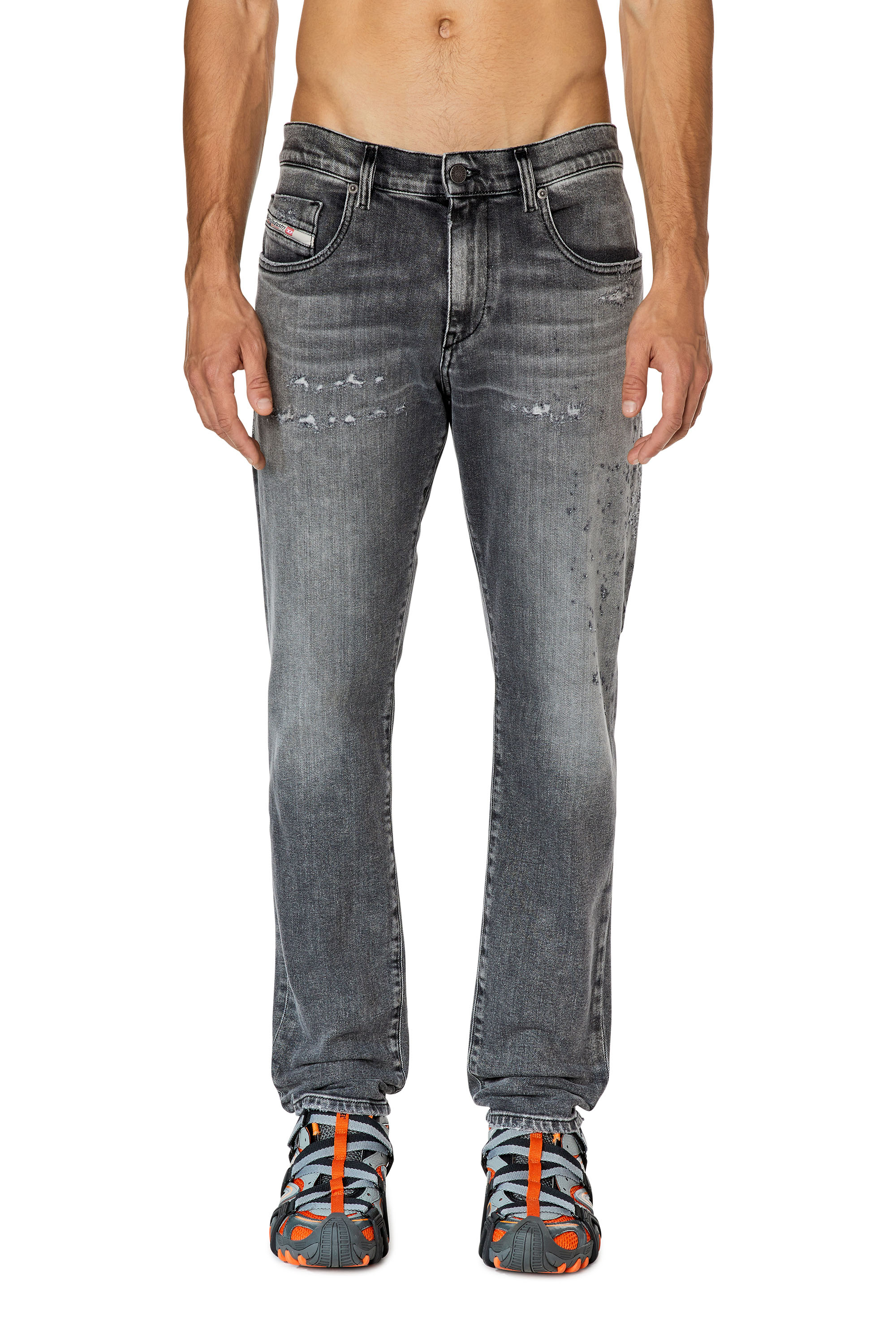 Diesel - 2019 D-Strukt 09G04 Slim Jeans, Light Grey - Image 1