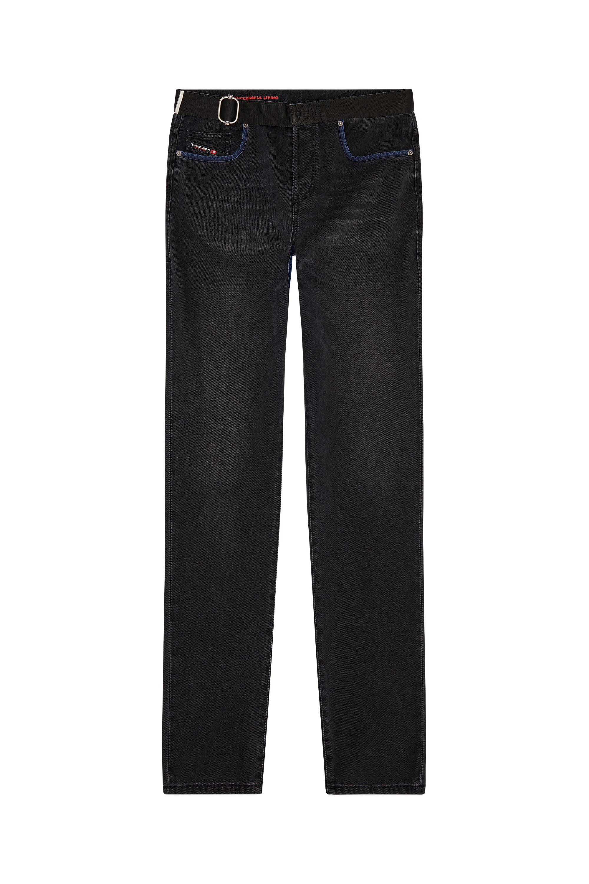 Diesel - 2020 D-Viker 0ELAF Straight Jeans, Black/Dark grey - Image 6
