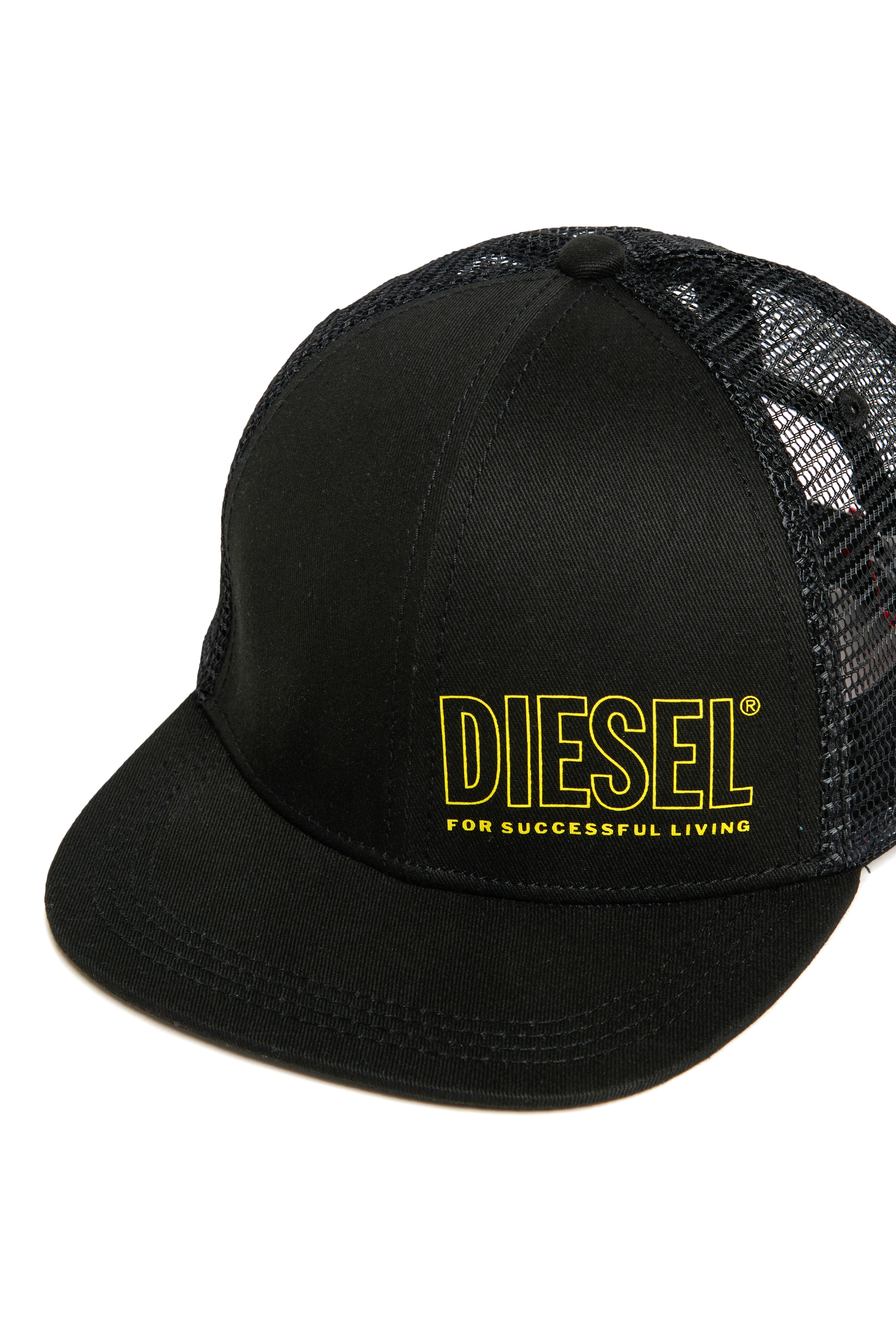 Diesel - FIDDIT, Man's Baseball cap in cotton and mesh in Black - 3