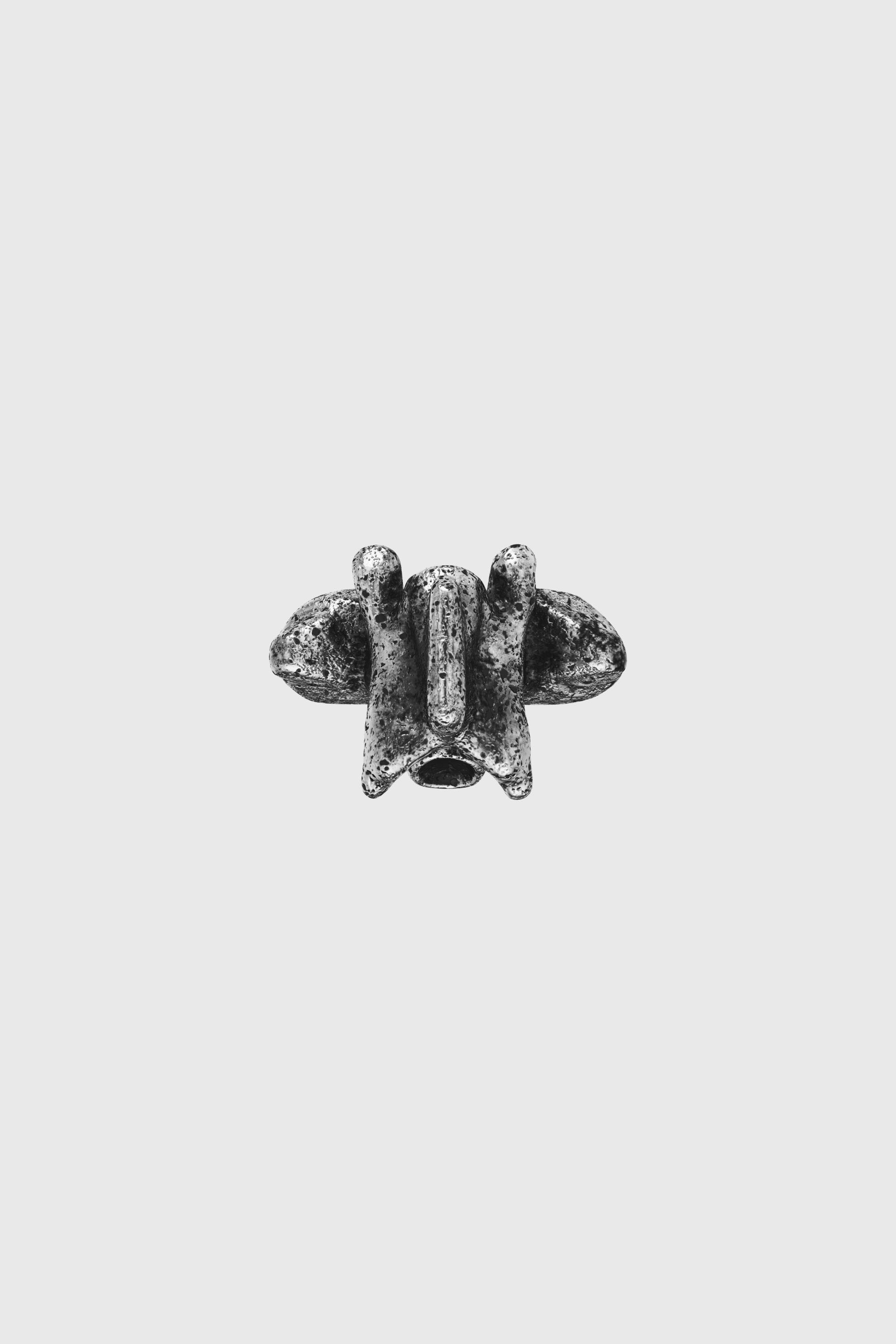 Diesel - DX1708040 JEWELLERY, Unisex's Silver-tone center focal ring in Dark grey - 4