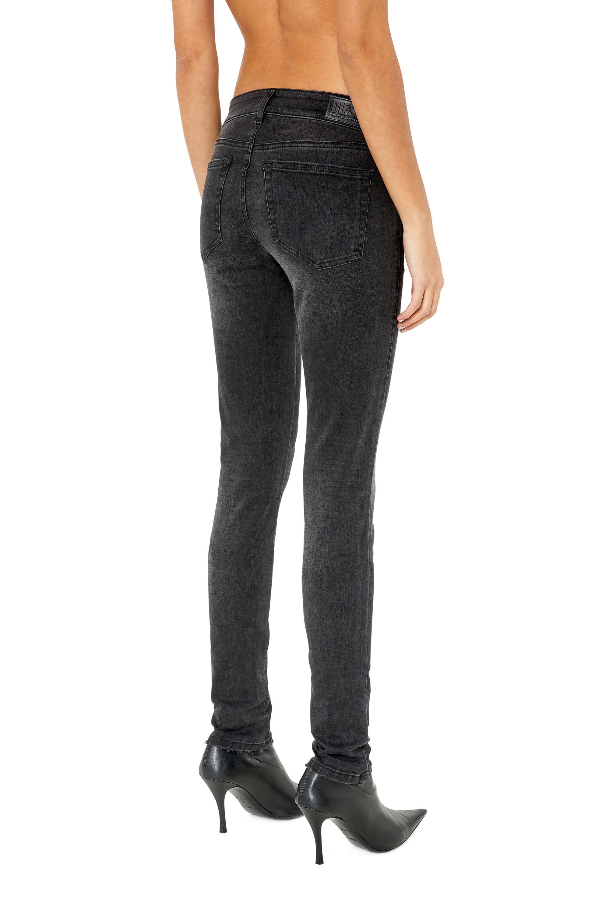 Diesel - 2018 SLANDY-LOW E69SB Super skinny Jeans, Black/Dark grey - Image 2