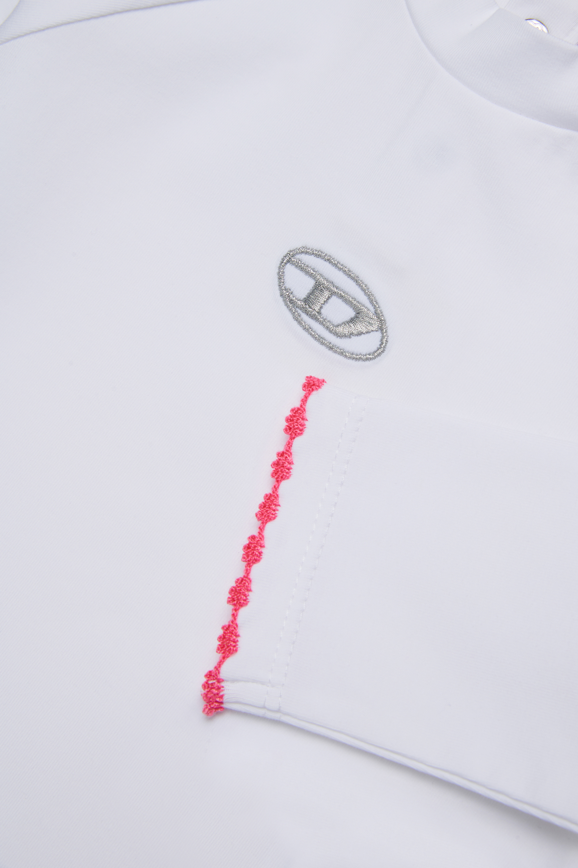 Diesel - TRESPYB, Woman's Cotton T-shirt with embroidered logo in White - 4