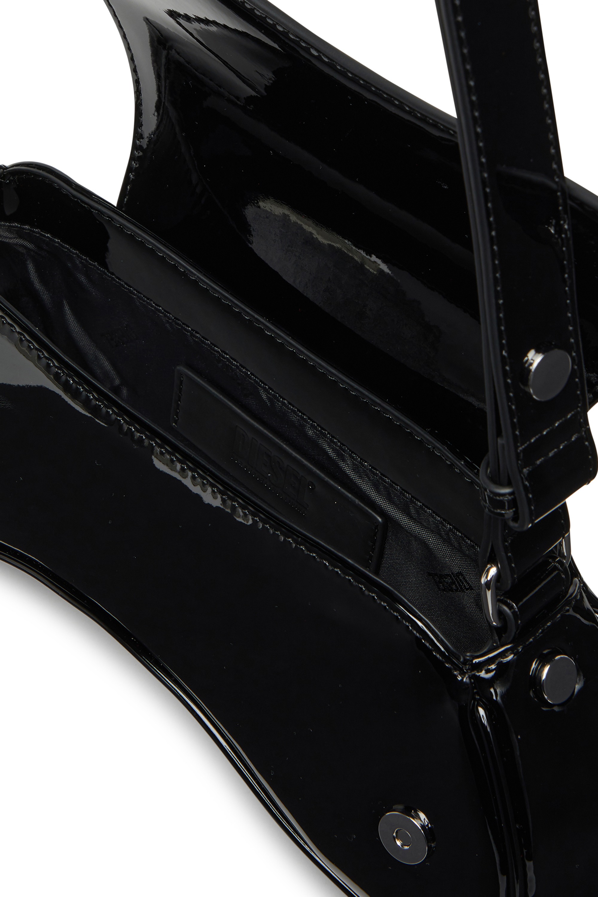 Diesel - PLAY CROSSBODY, Woman's Play-Crossbody bag in glossy PU in Black - 4