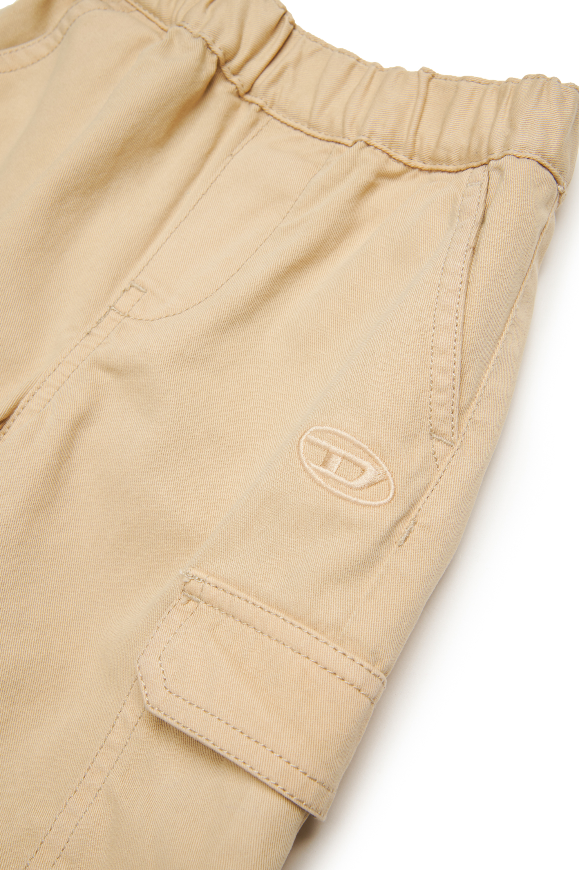 Diesel - PRATIB, Woman's Cargo pants in cotton gabardine in Light Brown - 4