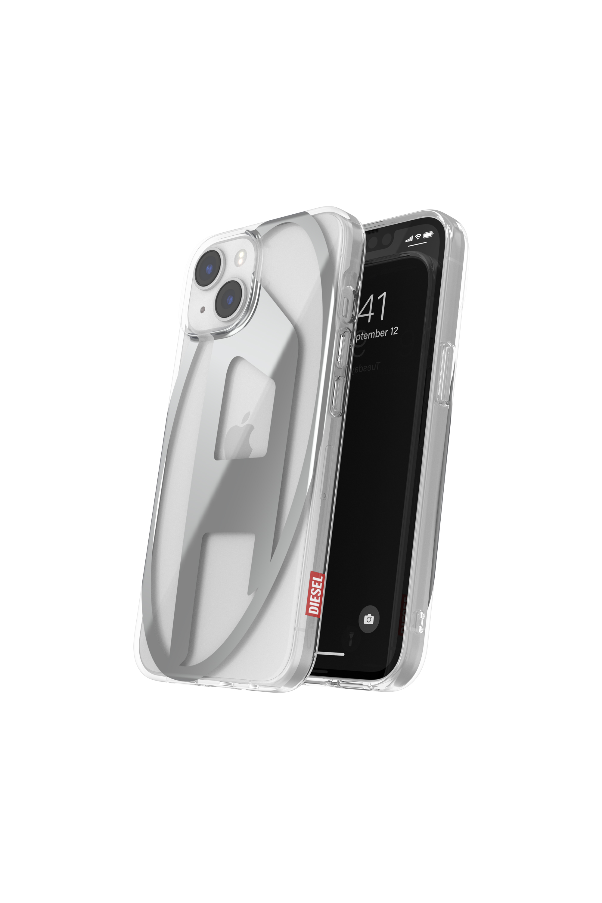 Diesel - 50293 MOULDED CASE, Unisex's Clear case oval D for iPhone 14 in White - 3