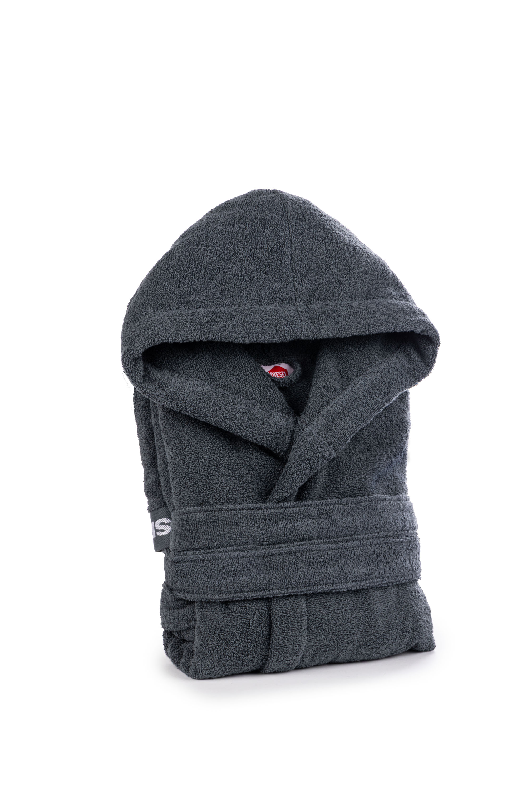 Diesel - 1015121 LOGO-COTTON BATHROBE SIZE XL/XXL, Unisex's Logo-Cotton Terry Bathrobe, XL/XXL size in Dark grey - 1