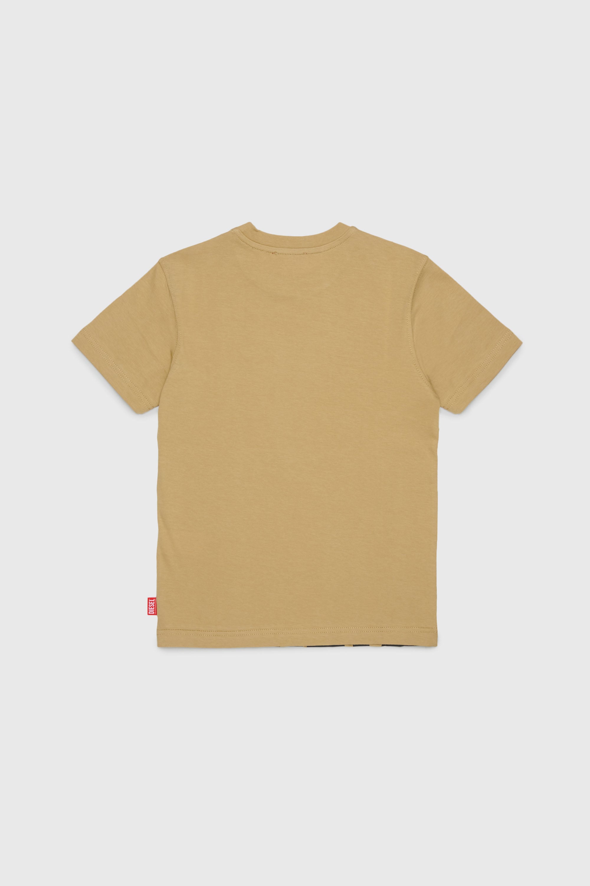 Diesel - TPRES, Man's T-shirt with cut-off logo in Brown - 2