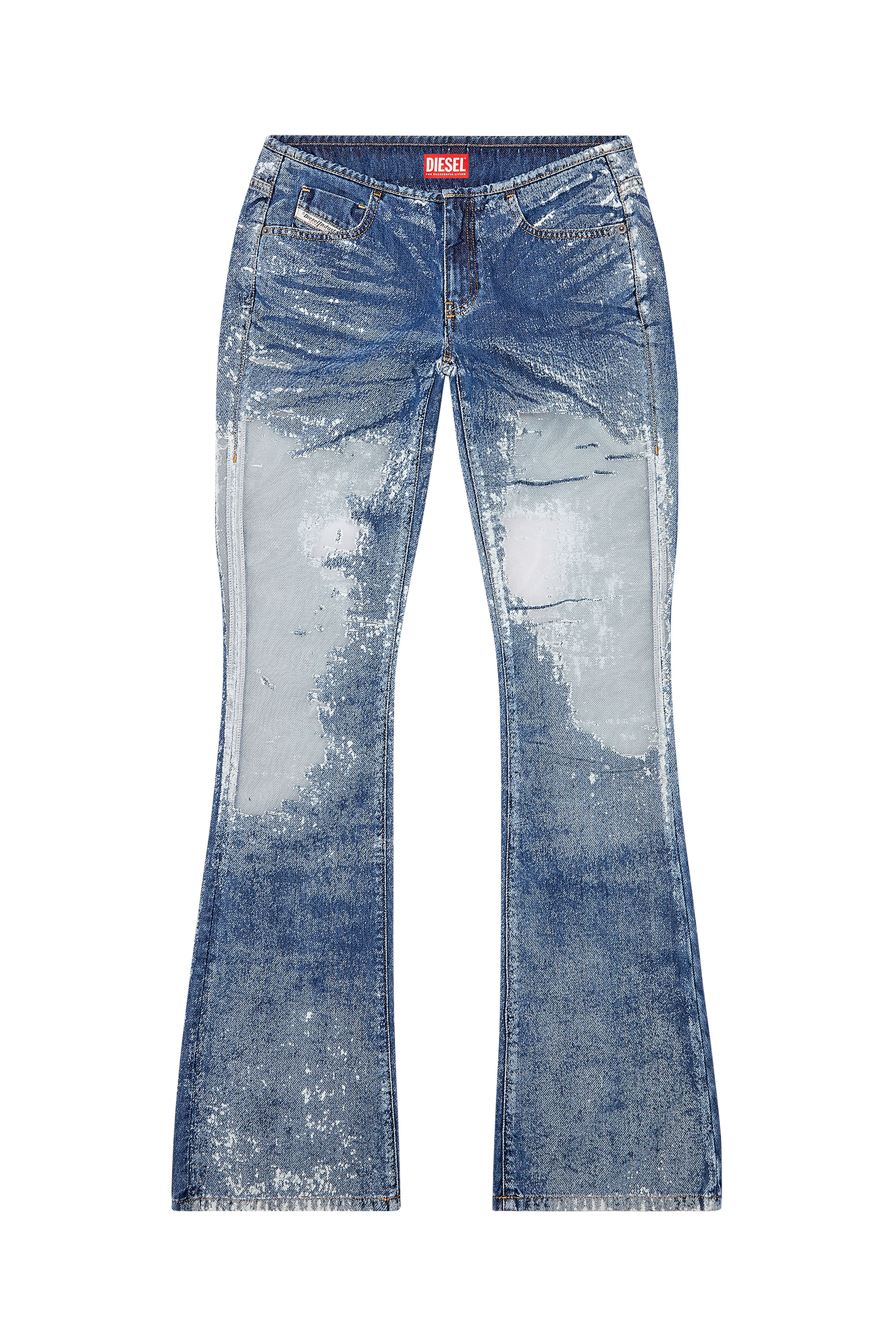 Diesel - Bootcut and Flare Jeans D-Shark 068JH, Medium blue - Image 1