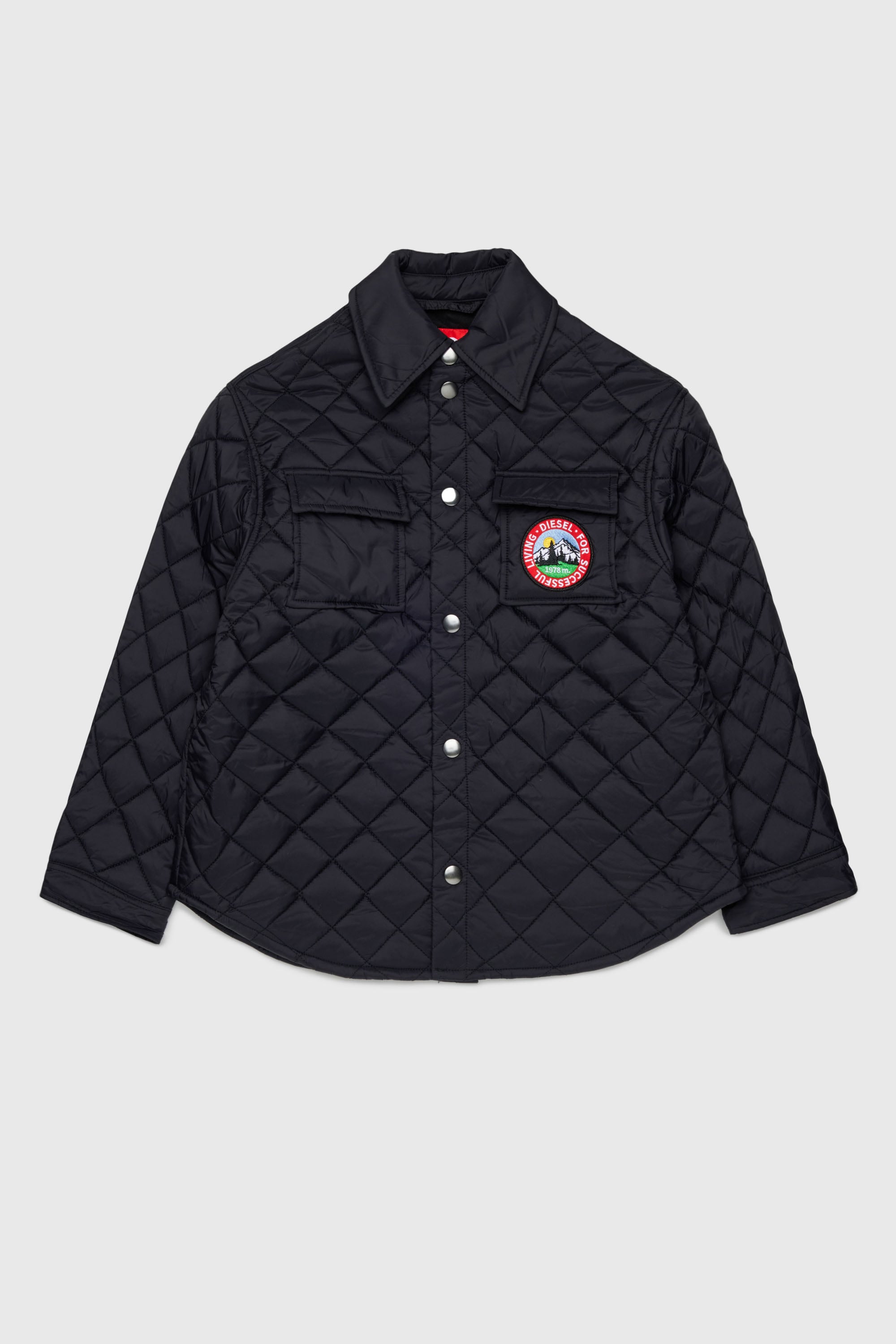 Shirt jacket in quilted nylon
