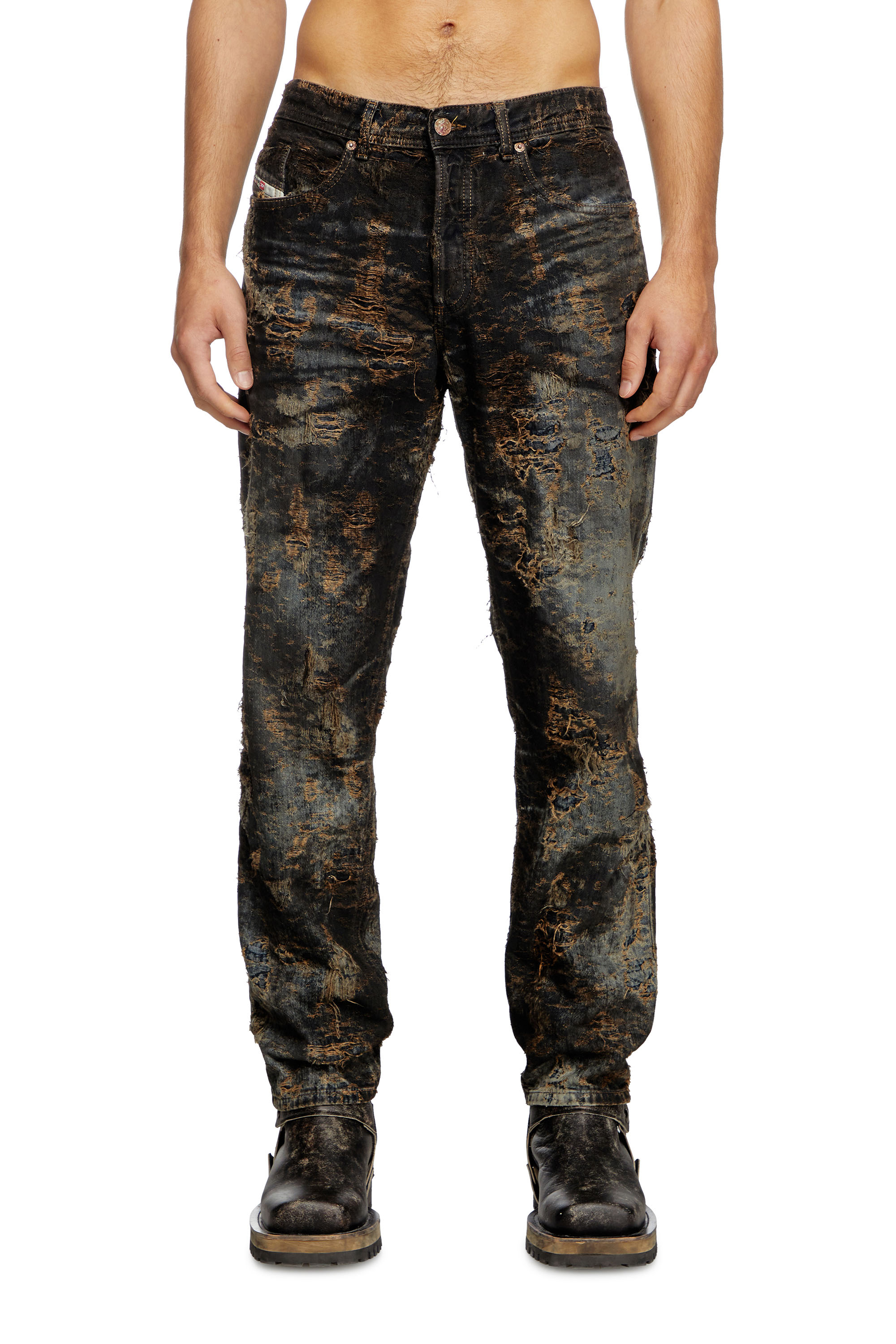 Diesel - Man's Tapered Jeans 2023 D-Finitive 0ABCW, Black/Dark grey - 1