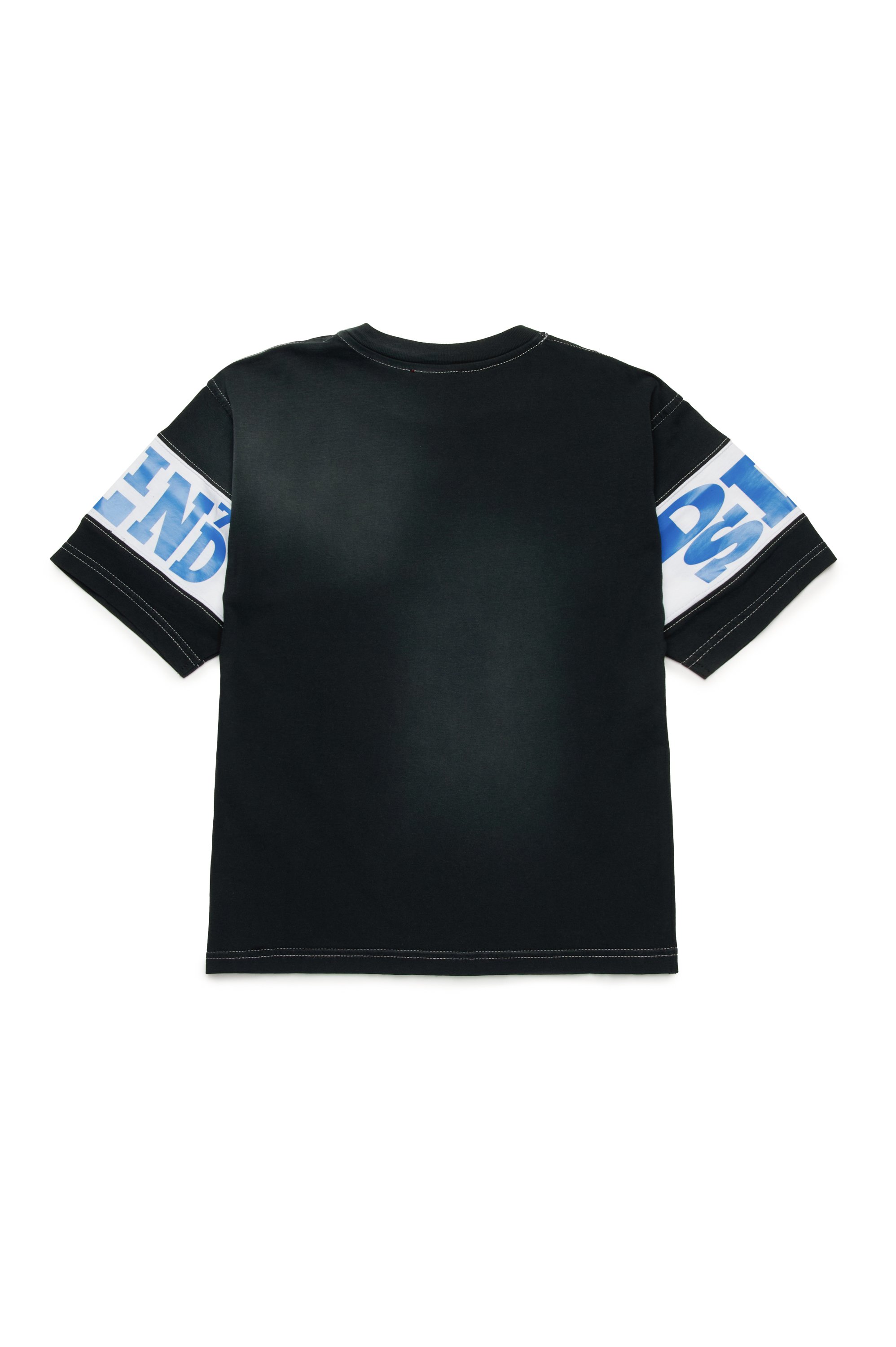 Diesel - TBOST OVER, Man's T-shirt with faded details in Black - 2