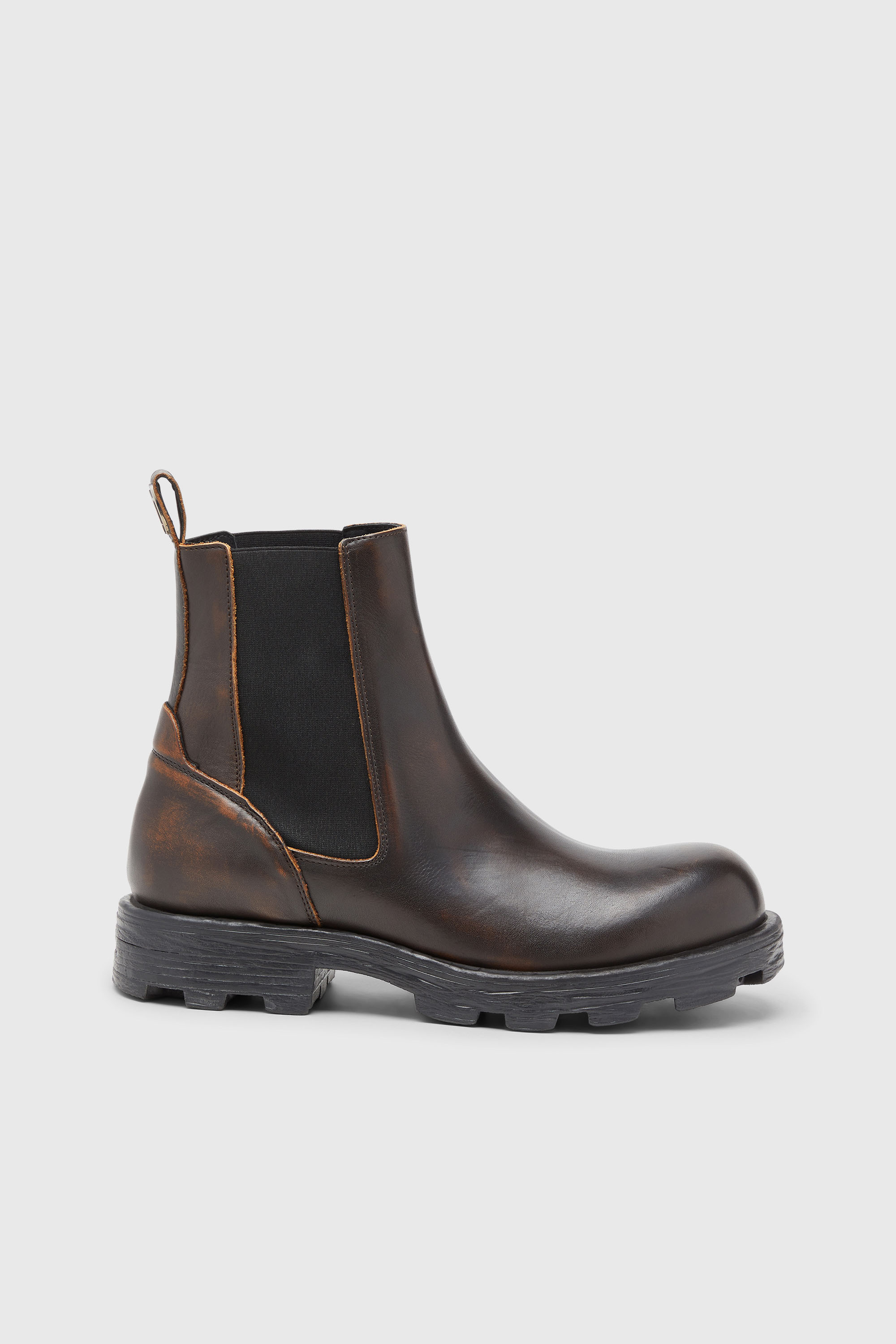 Diesel - D-HAMMER CH, Man's D-Hammer-Chelsea boots in brushed leather in Brown - 1