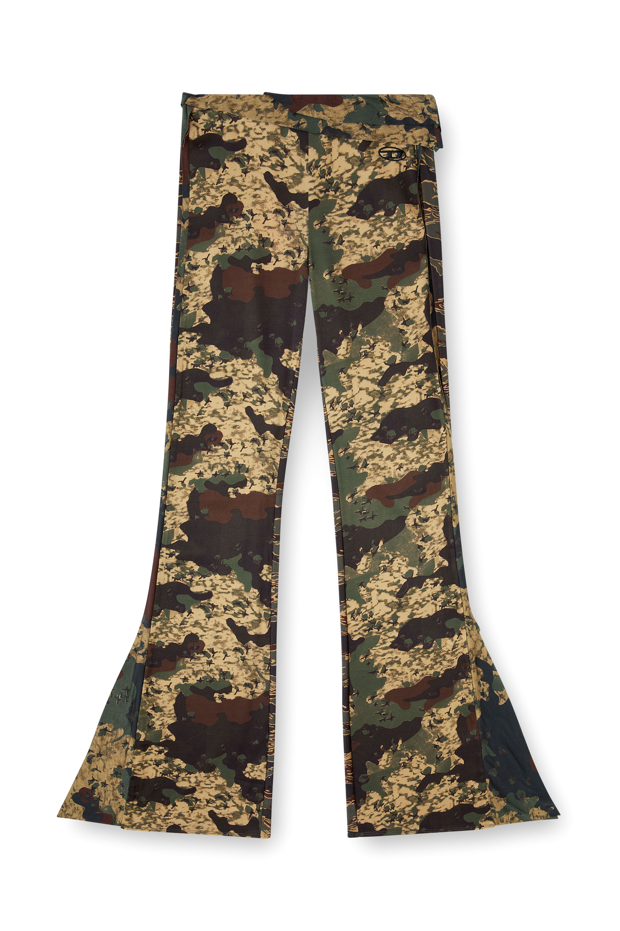 Diesel - P-AFFAL, Woman's Jazz pants with mixed camo prints in Military Green - 2