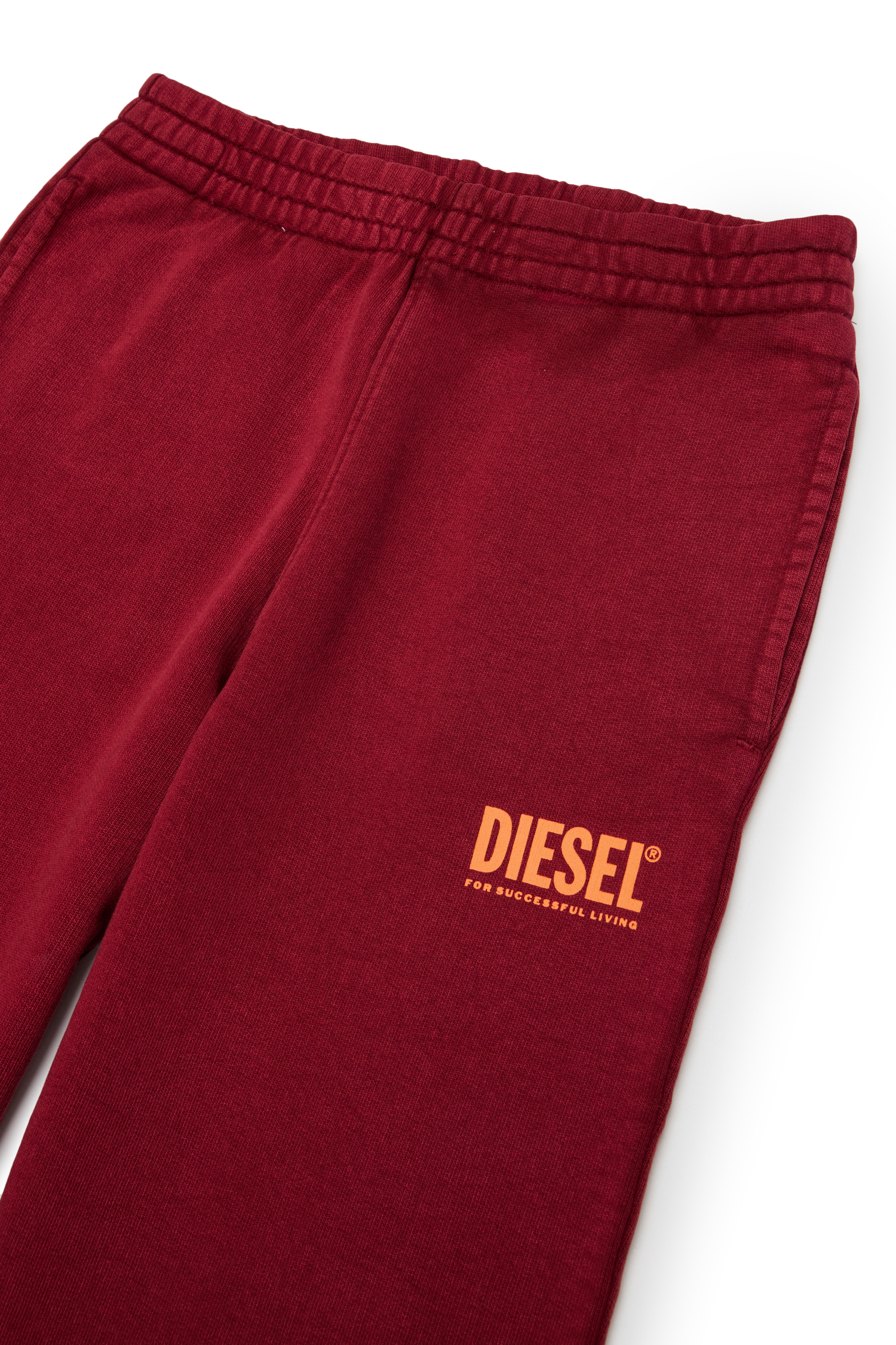 Diesel - PTISEL, Man's Cotton sweatpants with logo print in Red - 3