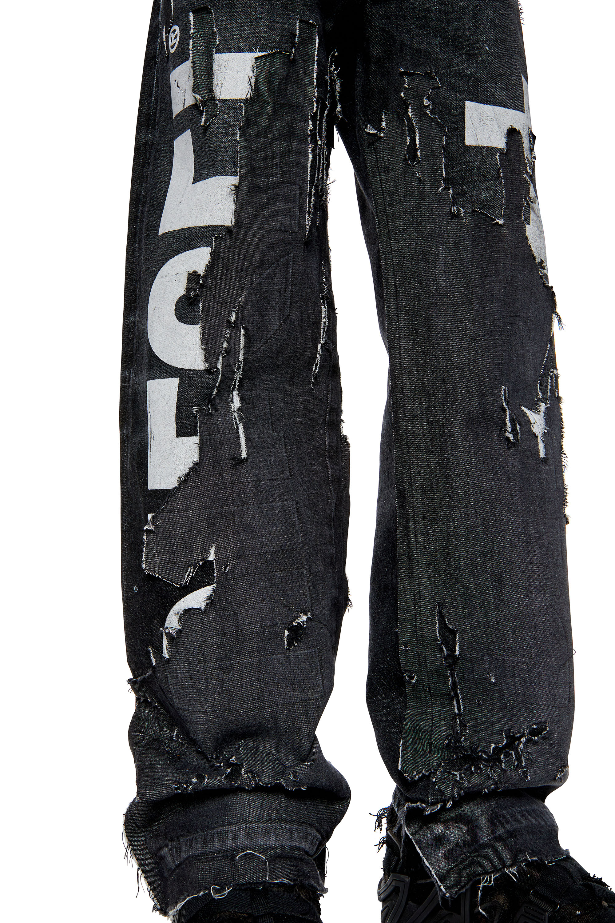 Diesel - Straight Jeans 2010 D-Macs 007Q7, Black/Dark grey - Image 4
