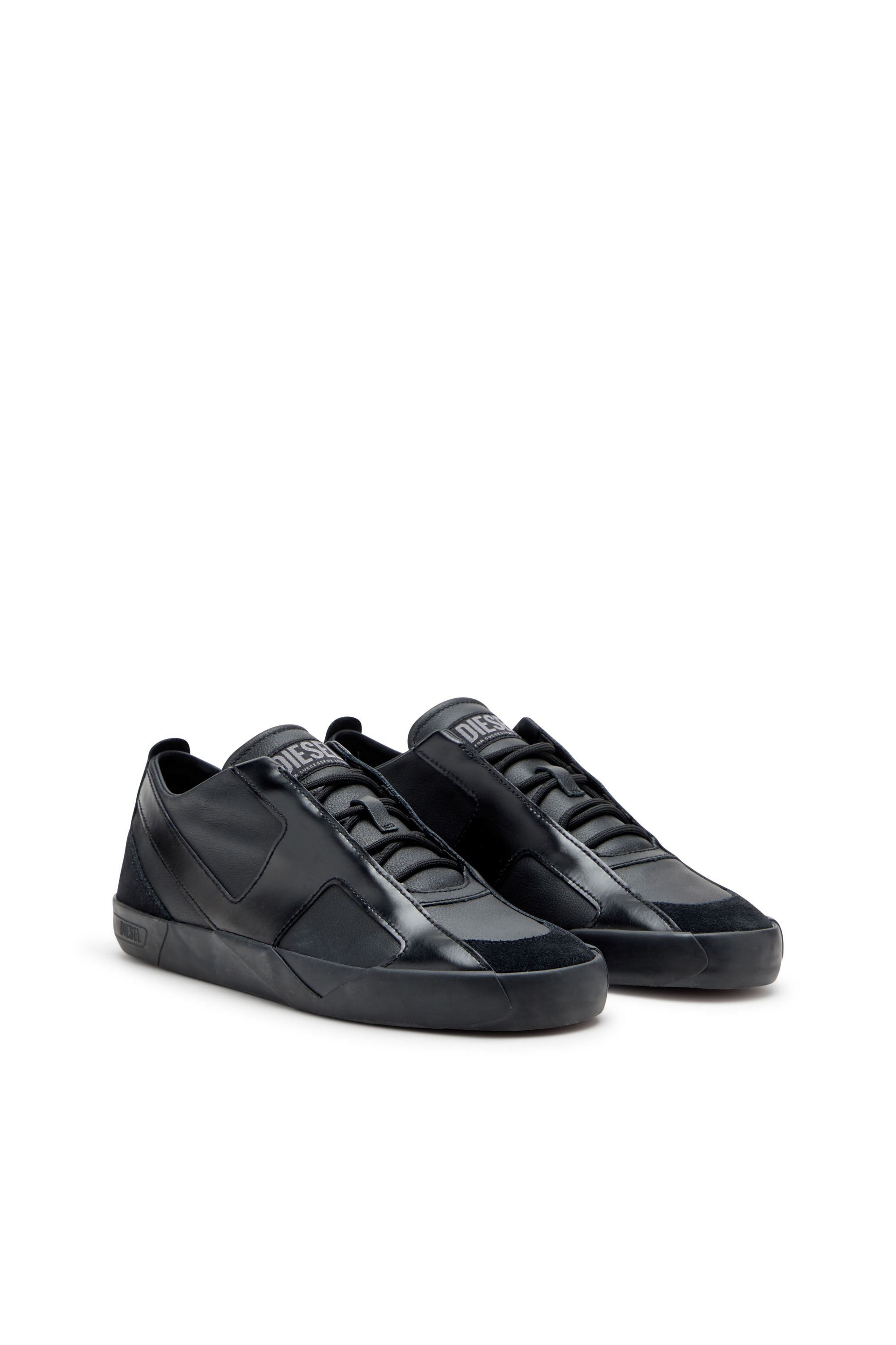 Diesel - S-SLANTE-D LOW, Man's S-Slante-D-Sneakers in suede and leather with D logo in null - 2