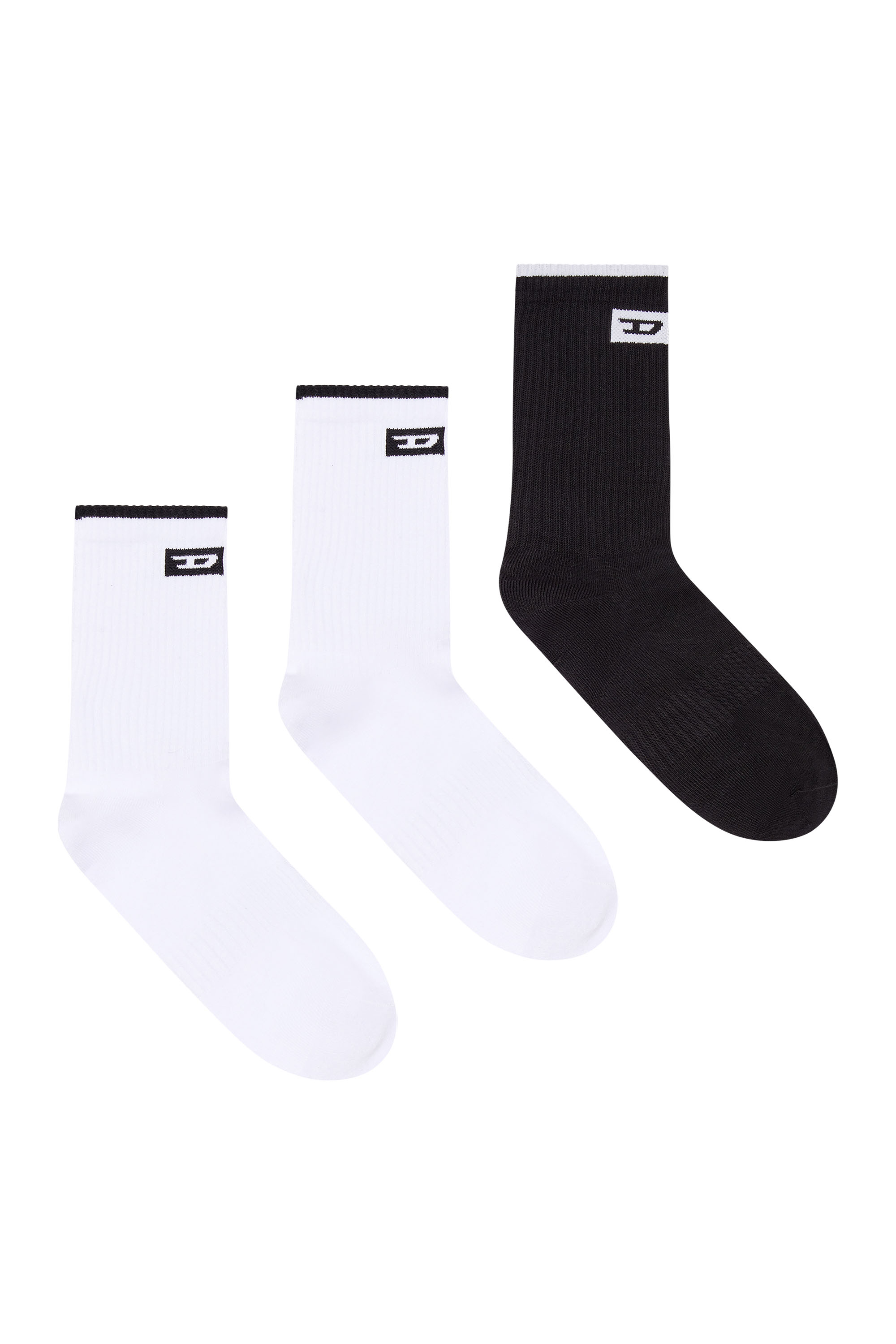 SKM-RAY-THREEPACK, White/Black - Socks