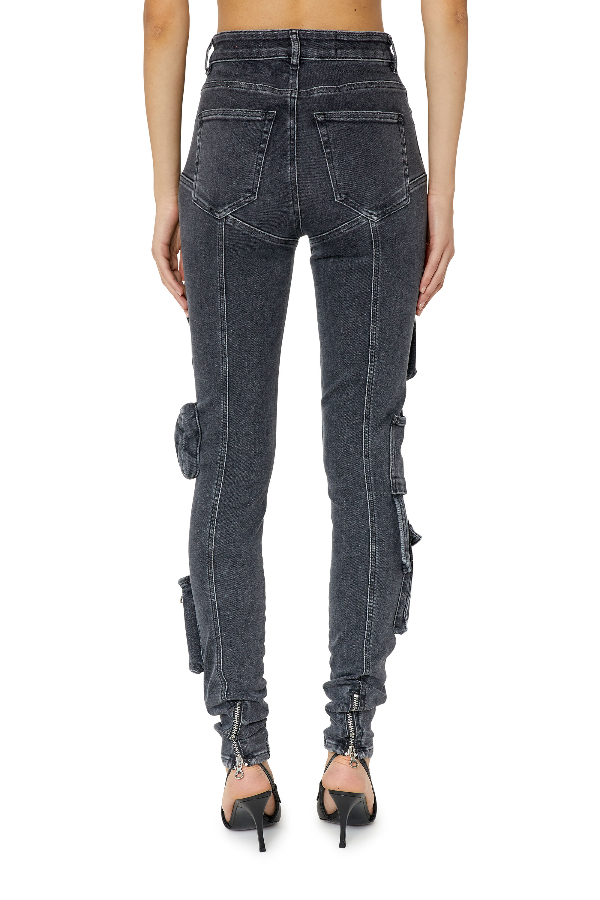 Diesel - 1984 Slandy-High 09F27 Super skinny Jeans, Black/Dark grey - Image 2