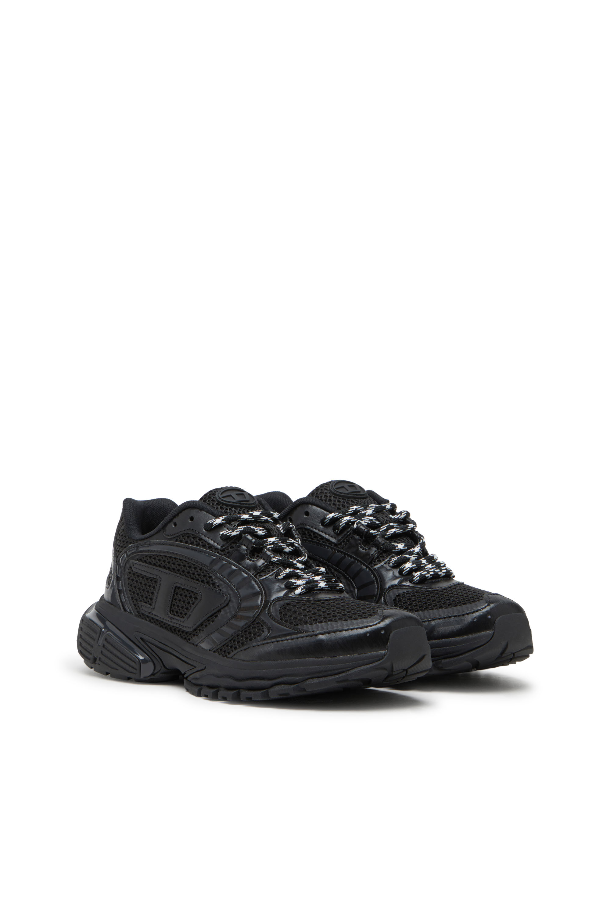 S-PRO-V-DENSE LOW, Black Diesel - S-PRO-V-DENSE LOW, Man's S-Pro-V-Dense-Mesh sneakers with Oval D logo in Black - 2