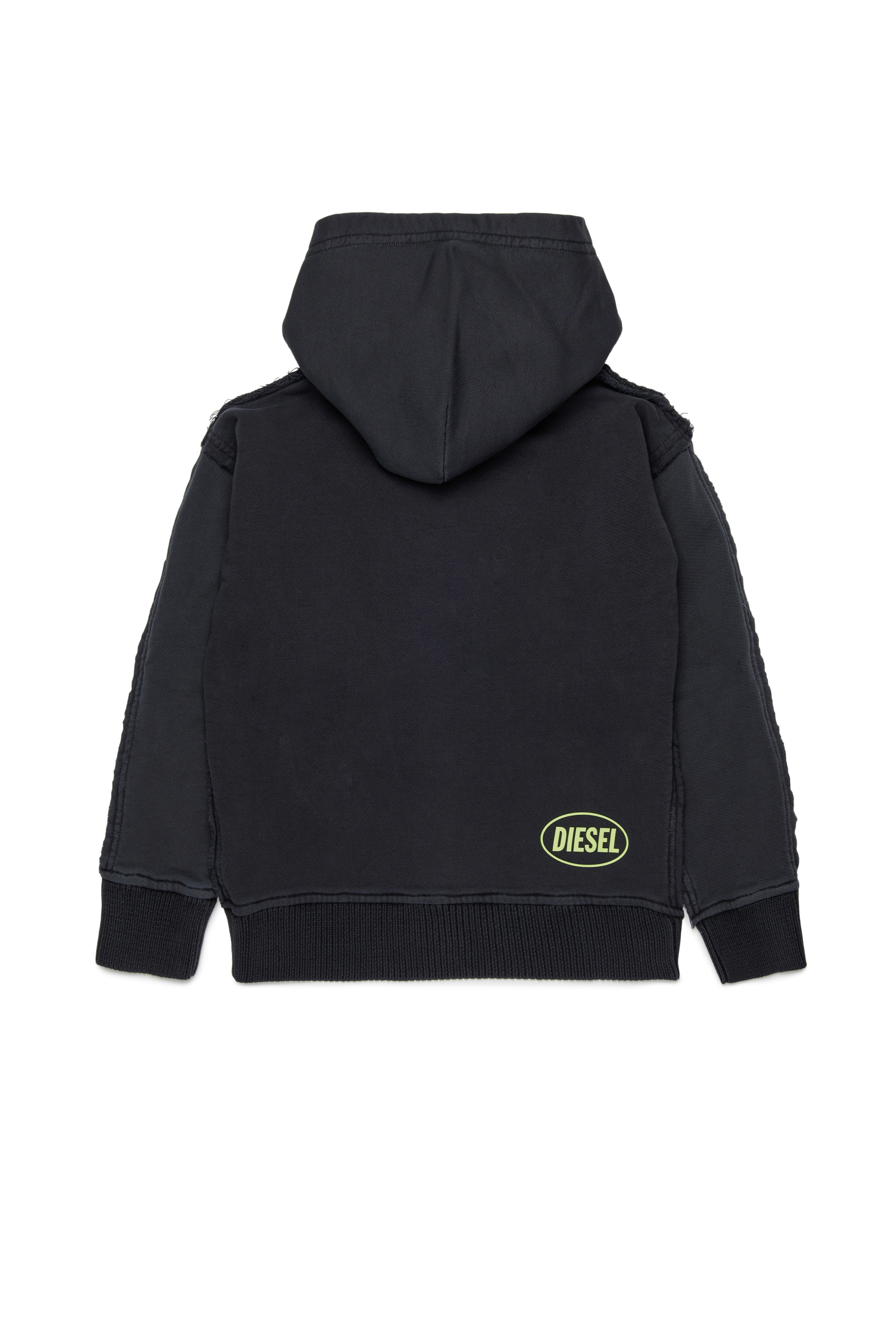 Diesel - KOBERTO OVER, Man's Cotton zip-up hoodie in Black - 2