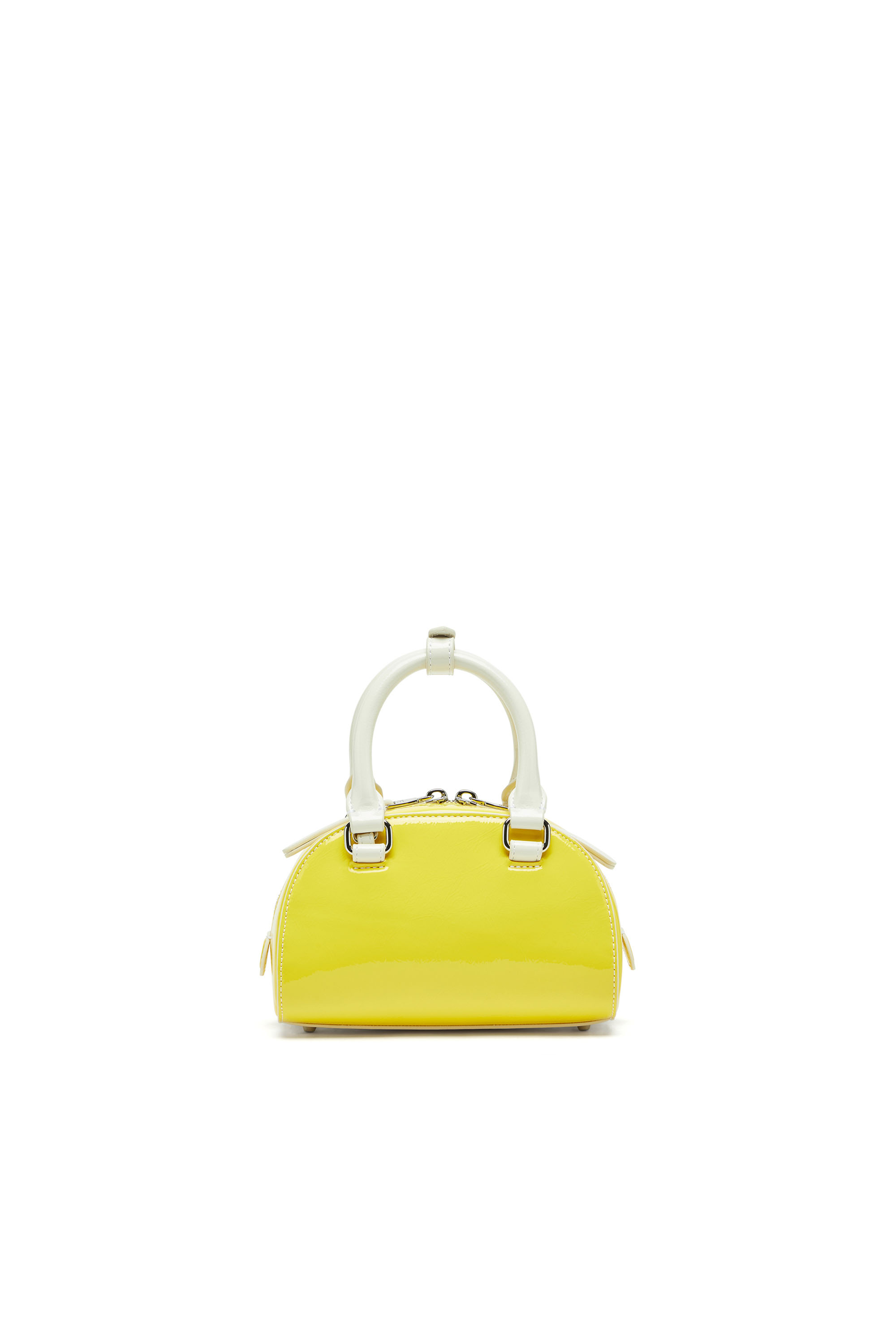 Diesel - 1DR DOME CROSSBODY, Woman's 1DR Dome-Mini bowling bag with naplak effect in Yellow - 2