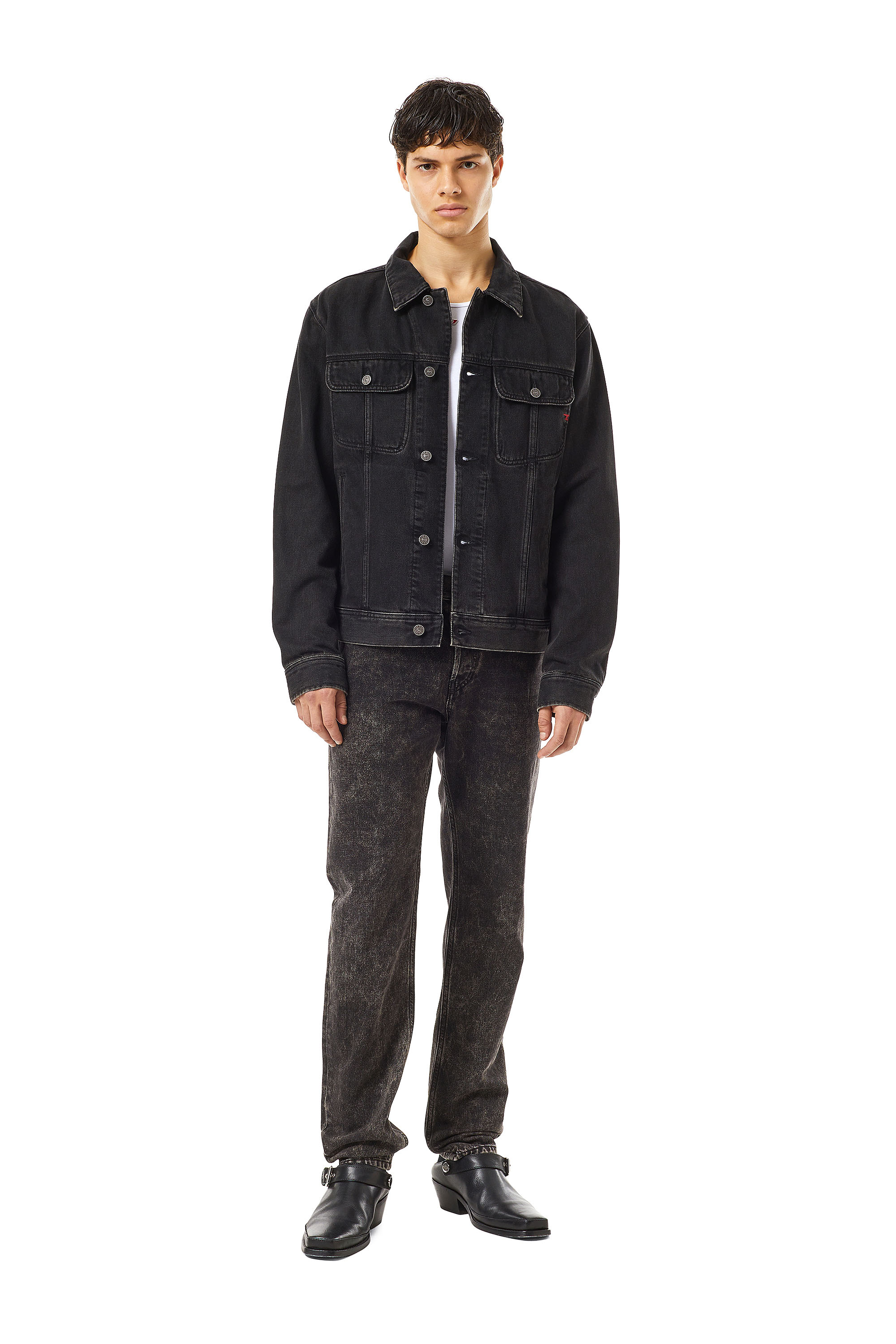 Diesel - D-BARCY TRUCKER JACKET, Black/Dark grey - Image 2