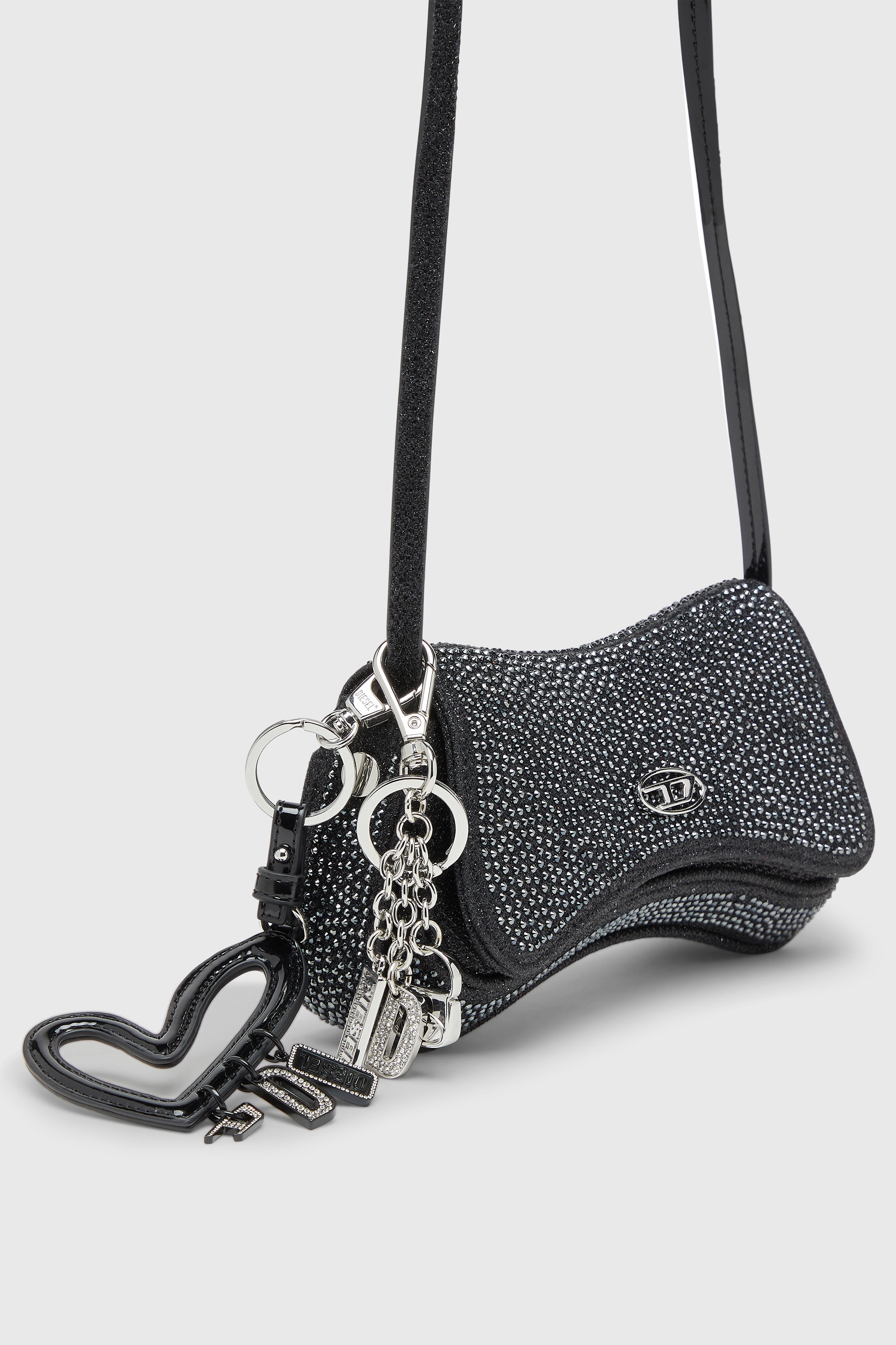 Diesel - MULTI II, Woman's Heart charm with glossy finish in Black - 4