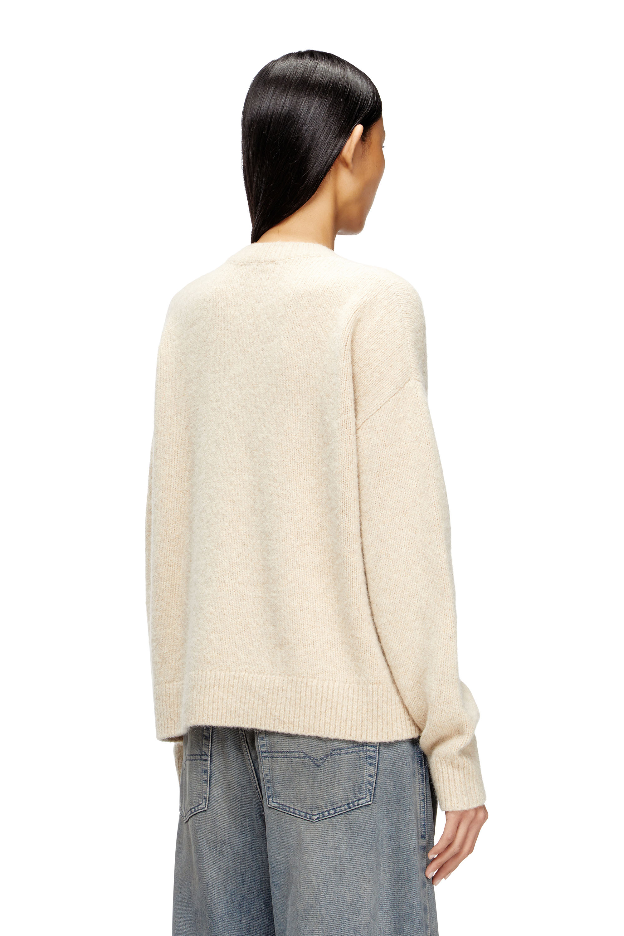 Diesel - M-AREETA, Woman's Jumper in wool and alpaca blend in Beige - 4