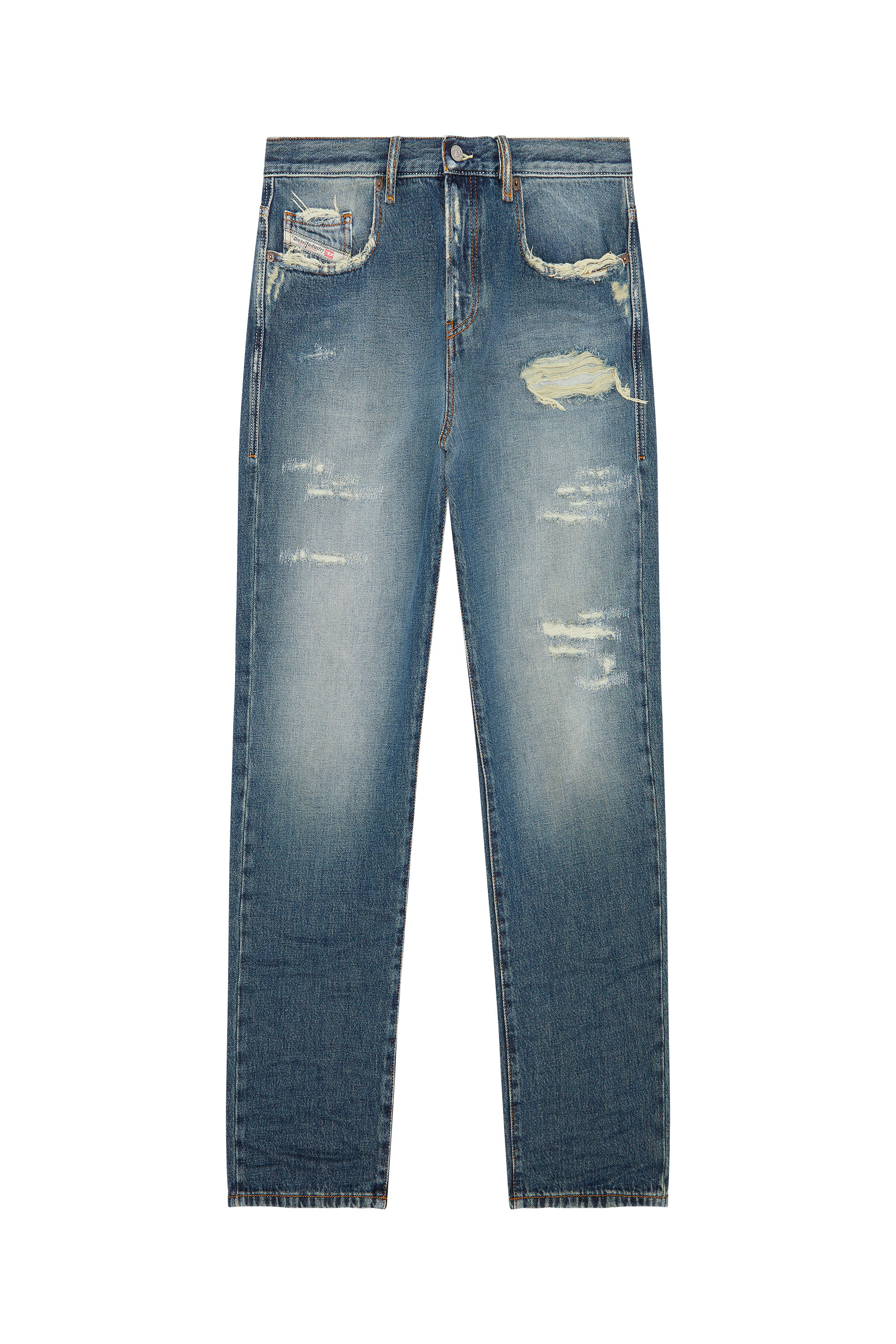 D-MARTIANS TRACK DENIM Man: Straight light blue Jeans | Diesel