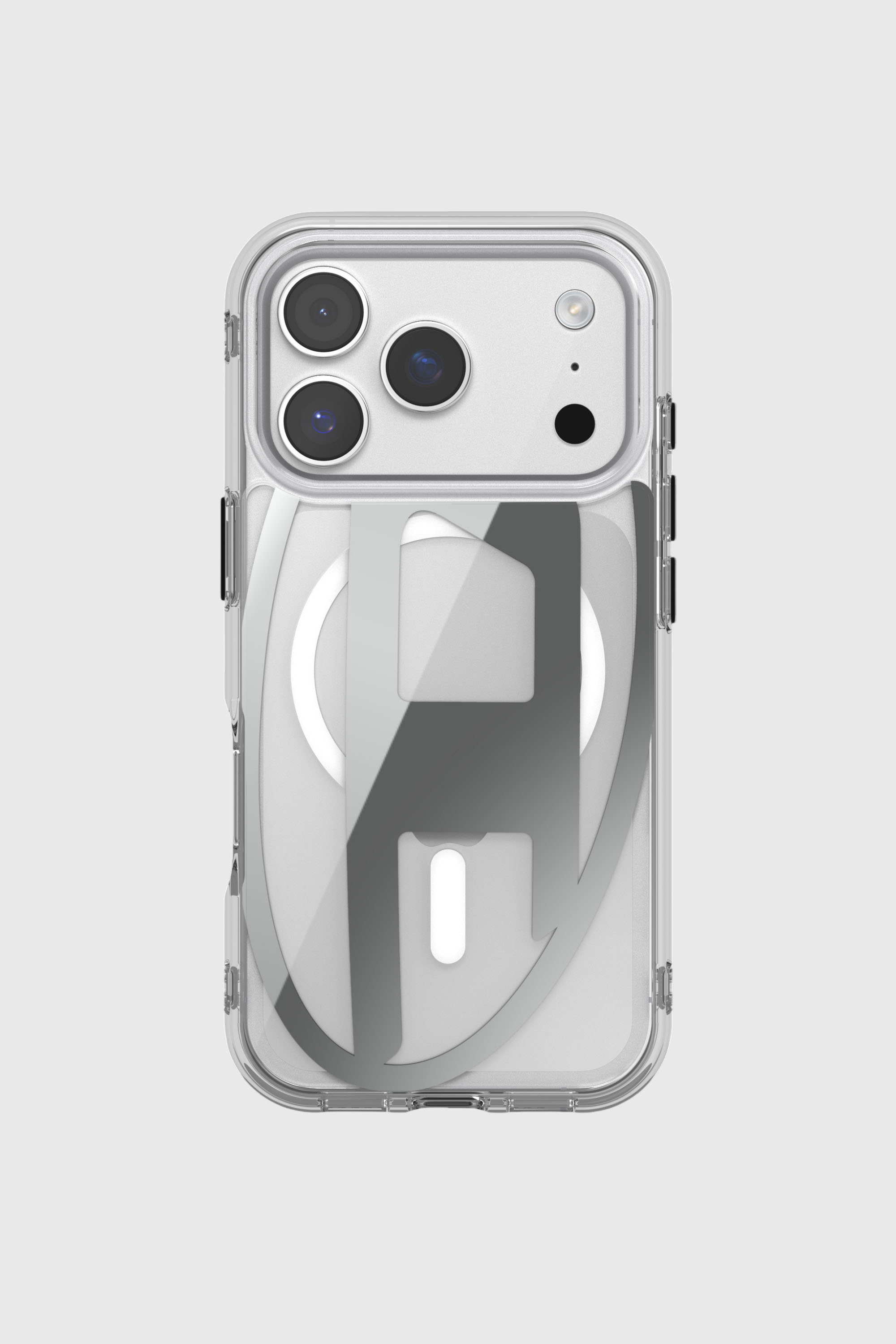 Diesel - 60413 AOP CASE, Unisex's Oval D metallic case with magsafe for iPhone 17 Pro in Grey - 2