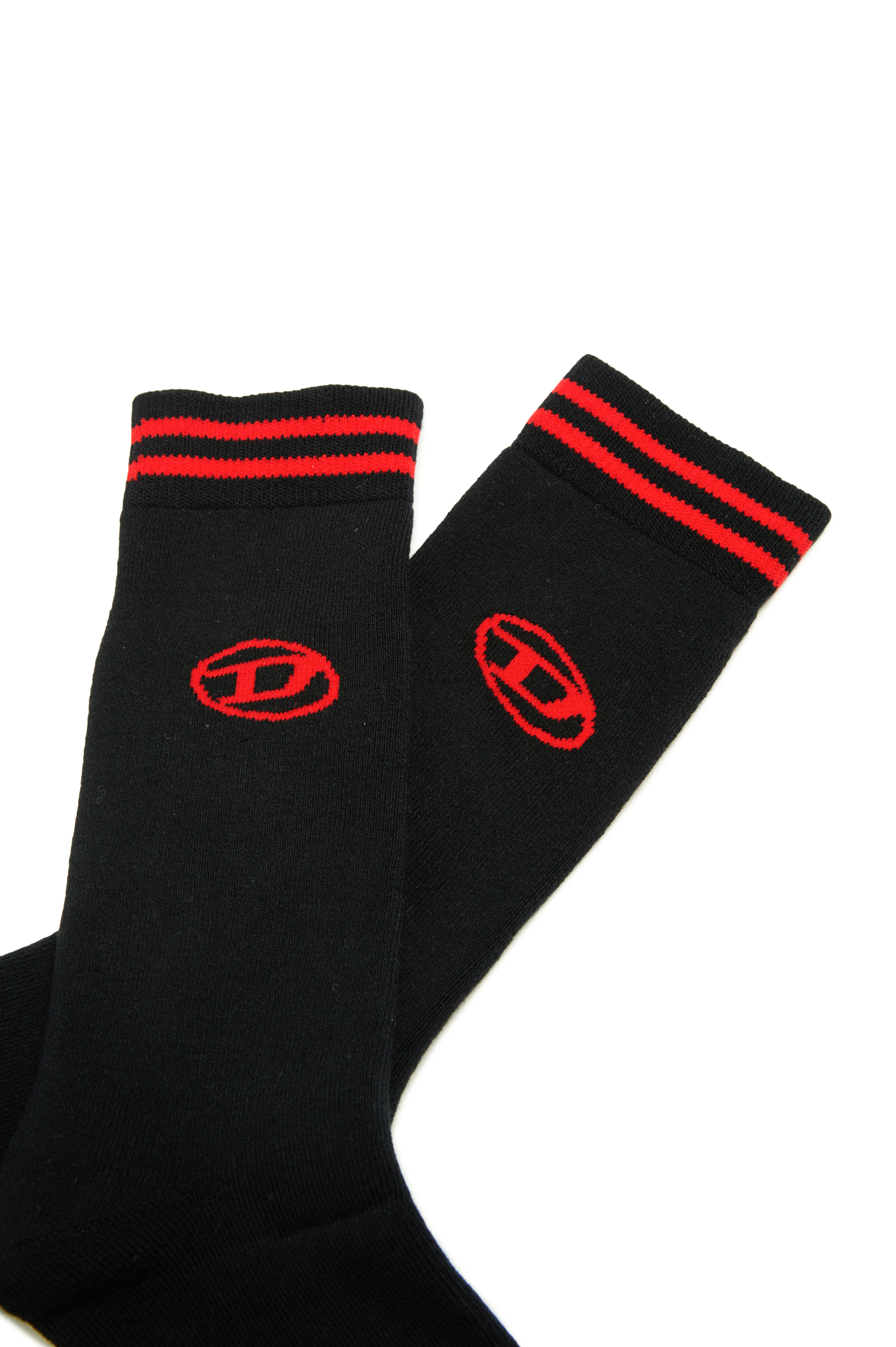 Diesel - ZANICBIPACK, Unisex's 2-pack of socks with Oval D logo in Black/White - 3