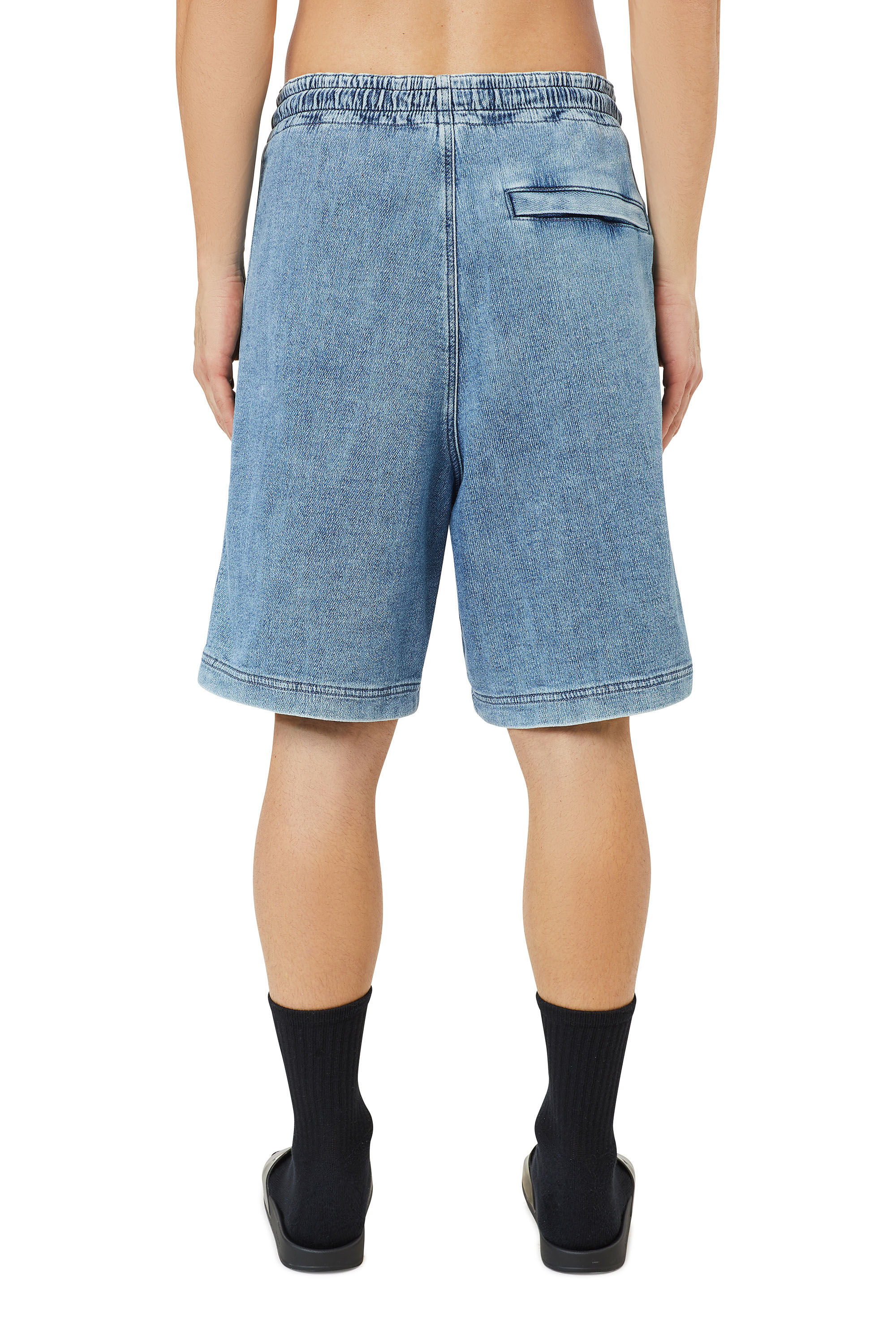 Diesel - D-BOXY TRACK DENIM SHORTS, Light Blue - Image 4