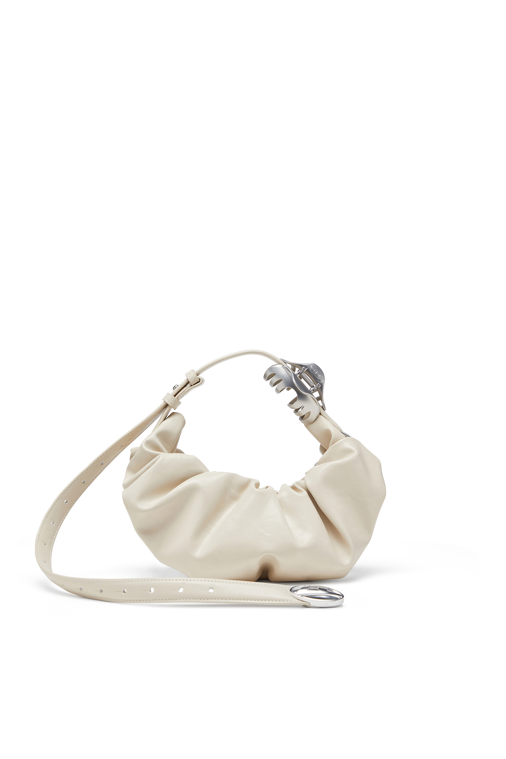 Diesel - GRAB-D HOBO S, Woman's Grab-D-Small scruched hobo bag in White - 1