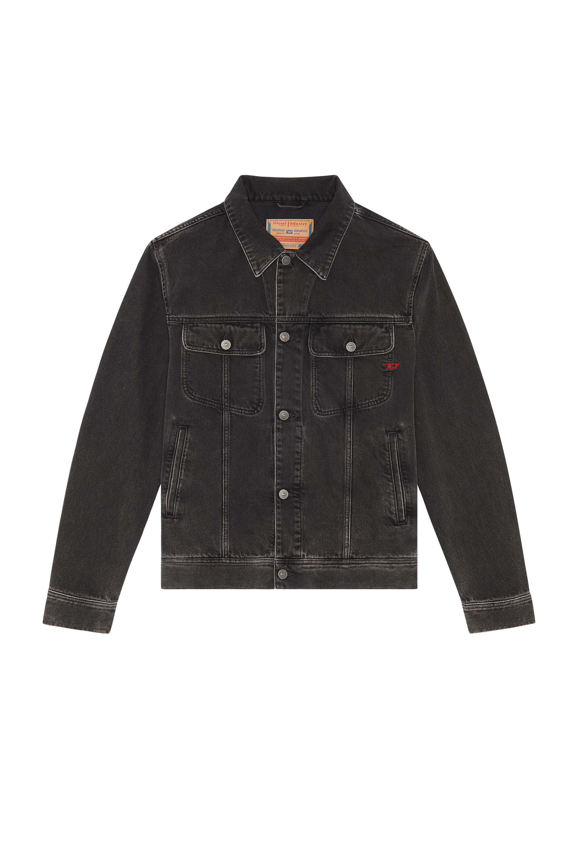Diesel - D-BARCY TRUCKER JACKET, Black/Dark grey - Image 3