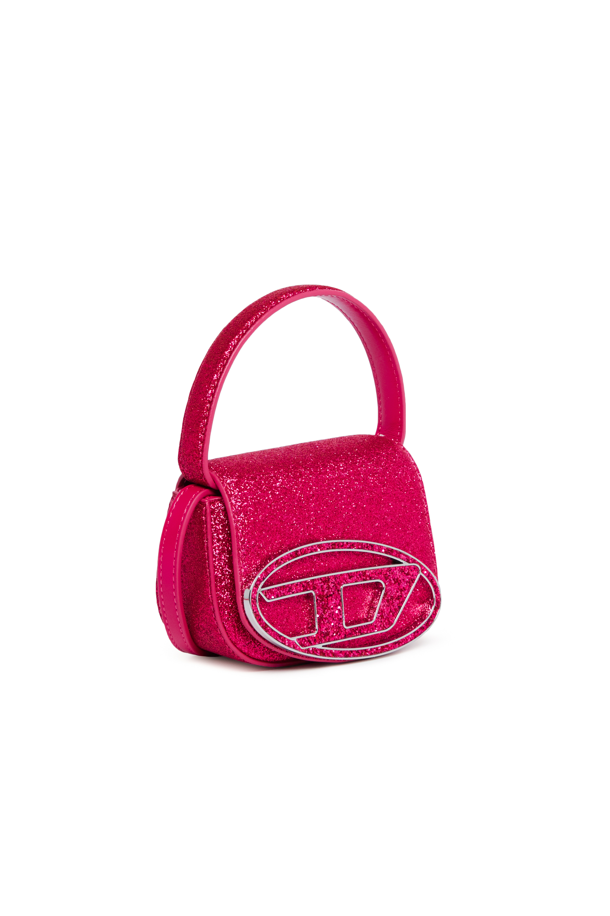 Diesel - 1DR XS, Woman's Iconic mini bag in glitter fabric in Pink - 3