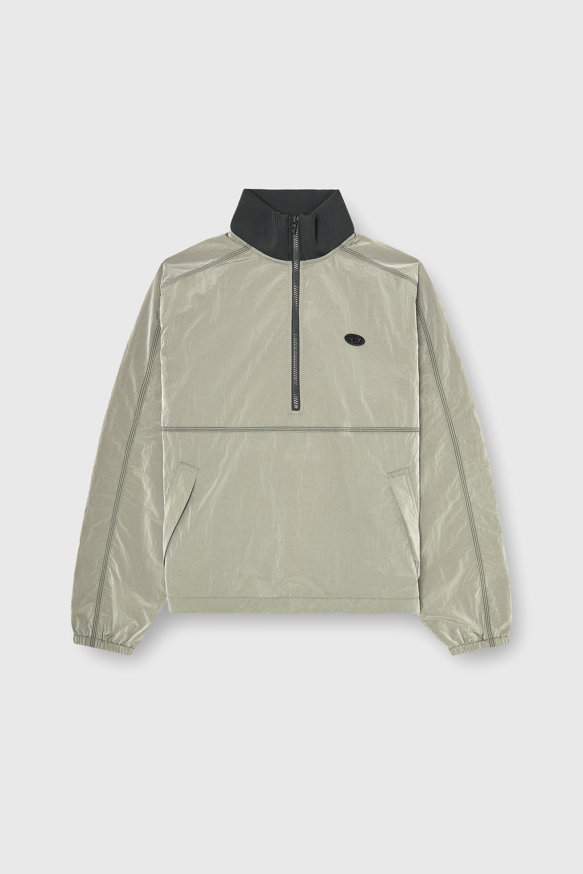 Diesel - J-ANOK, Man's Nylon jacket with crinkle effect in Light Grey - 2