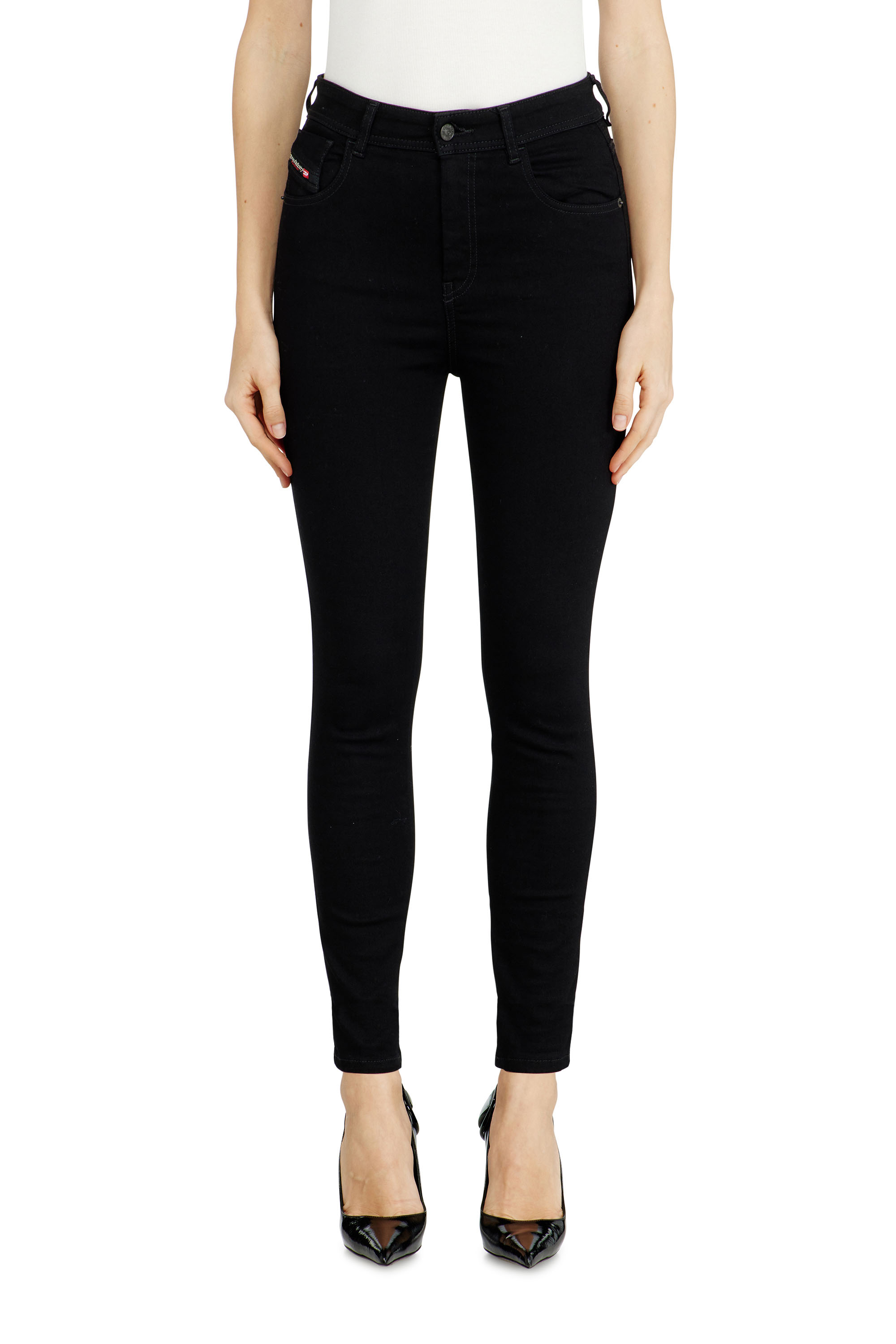 Diesel - Woman's Skinny Jeans 1984 Slandy-High 069EF, Black/Dark grey - 4