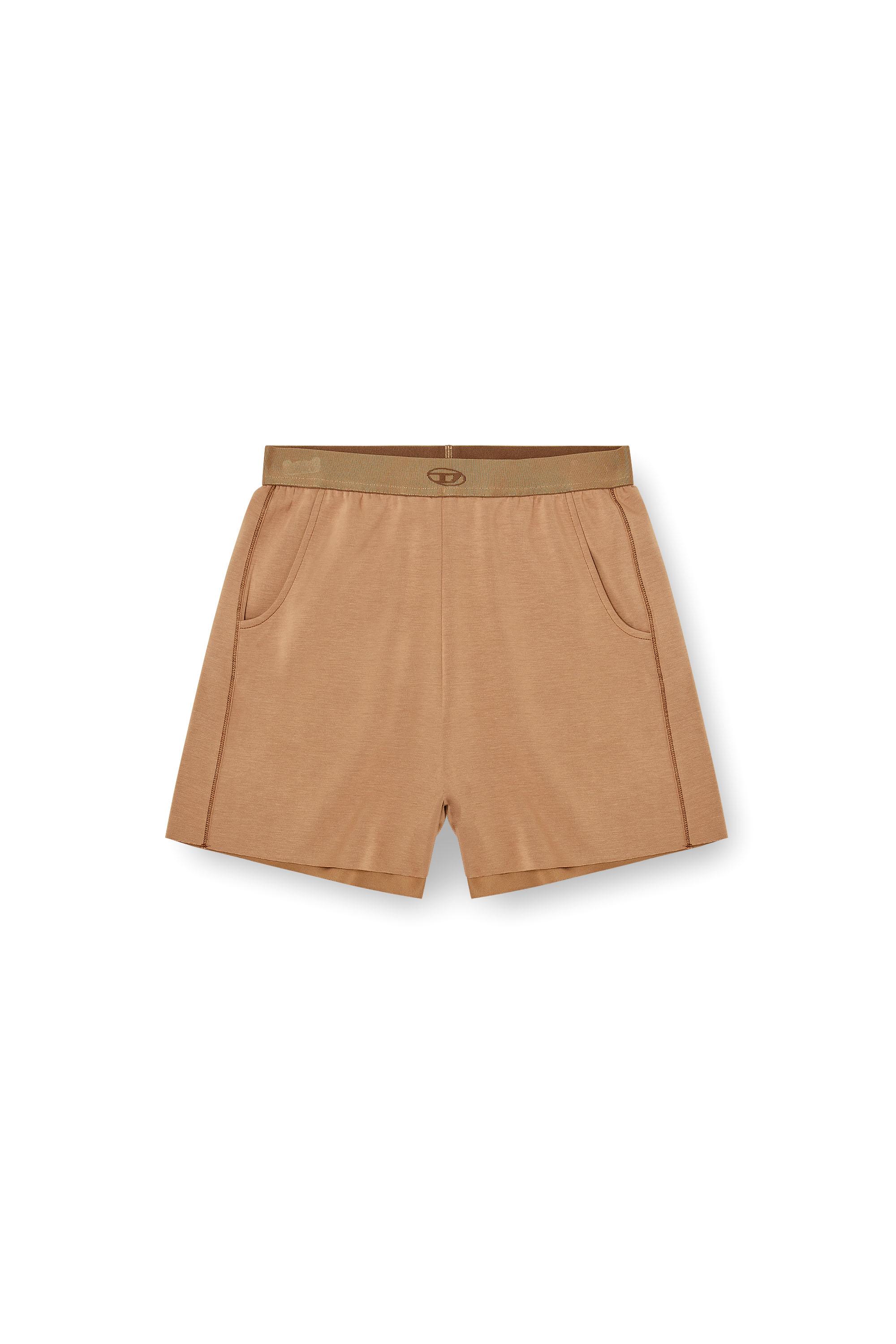 Diesel - MARTHA-UTLT, Woman's Shorts in light stretch scuba in Brown - 2