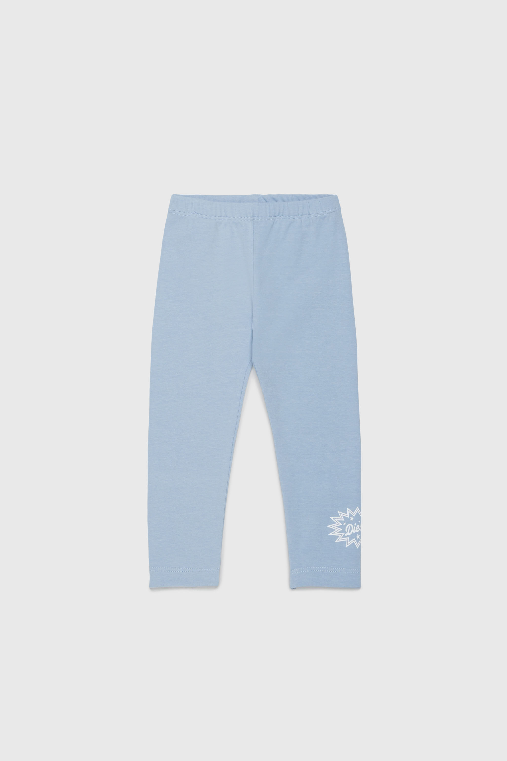 Diesel - PFUMB, Woman's Leggings with starburst logo print in Light Blue - 1
