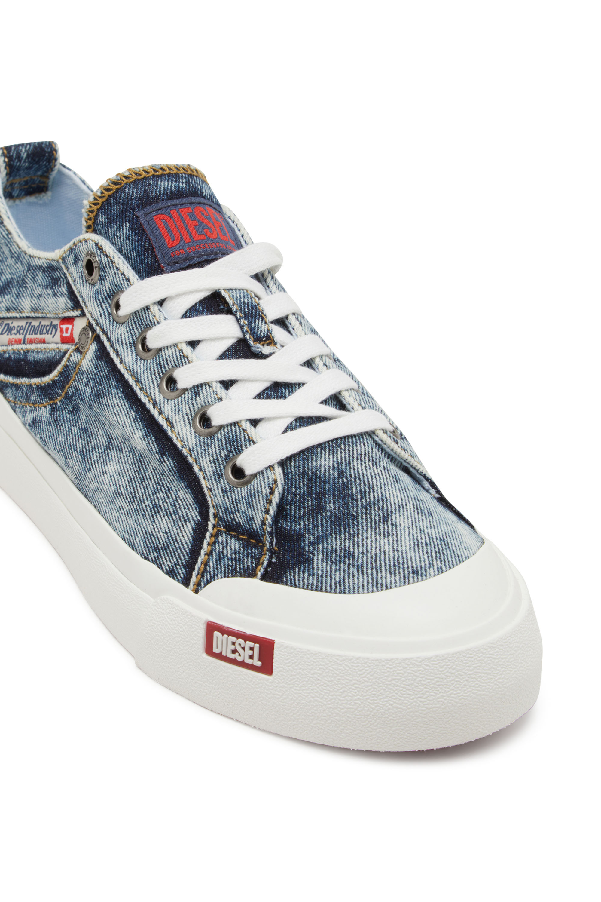 Diesel - S-ATHOS NMD LOW, Man's S-Athos-Denim sneakers with pocket detail in Blue - 5