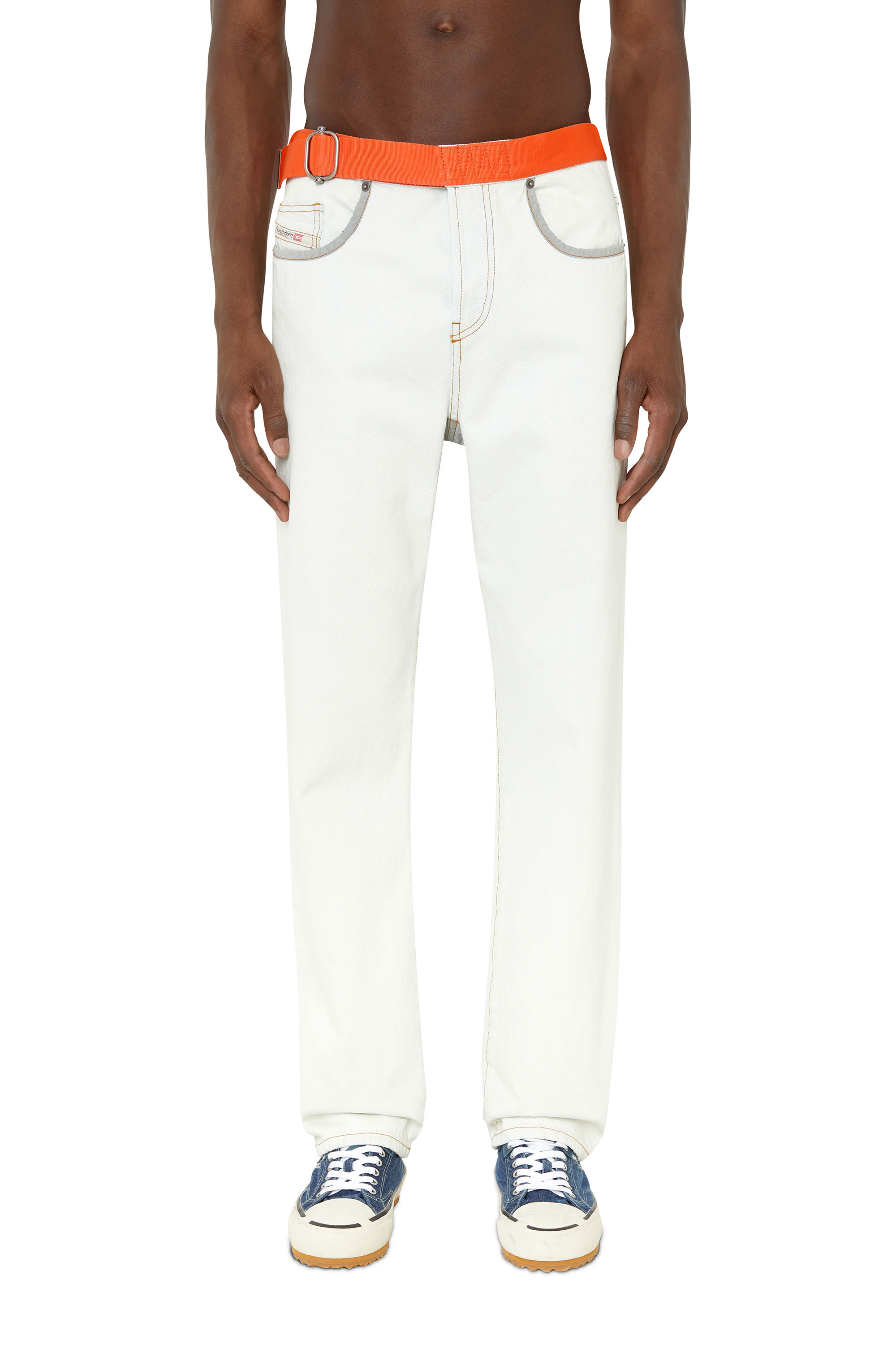 Diesel - 2020 D-Viker 0EIAU Straight Jeans, Light Grey - Image 1