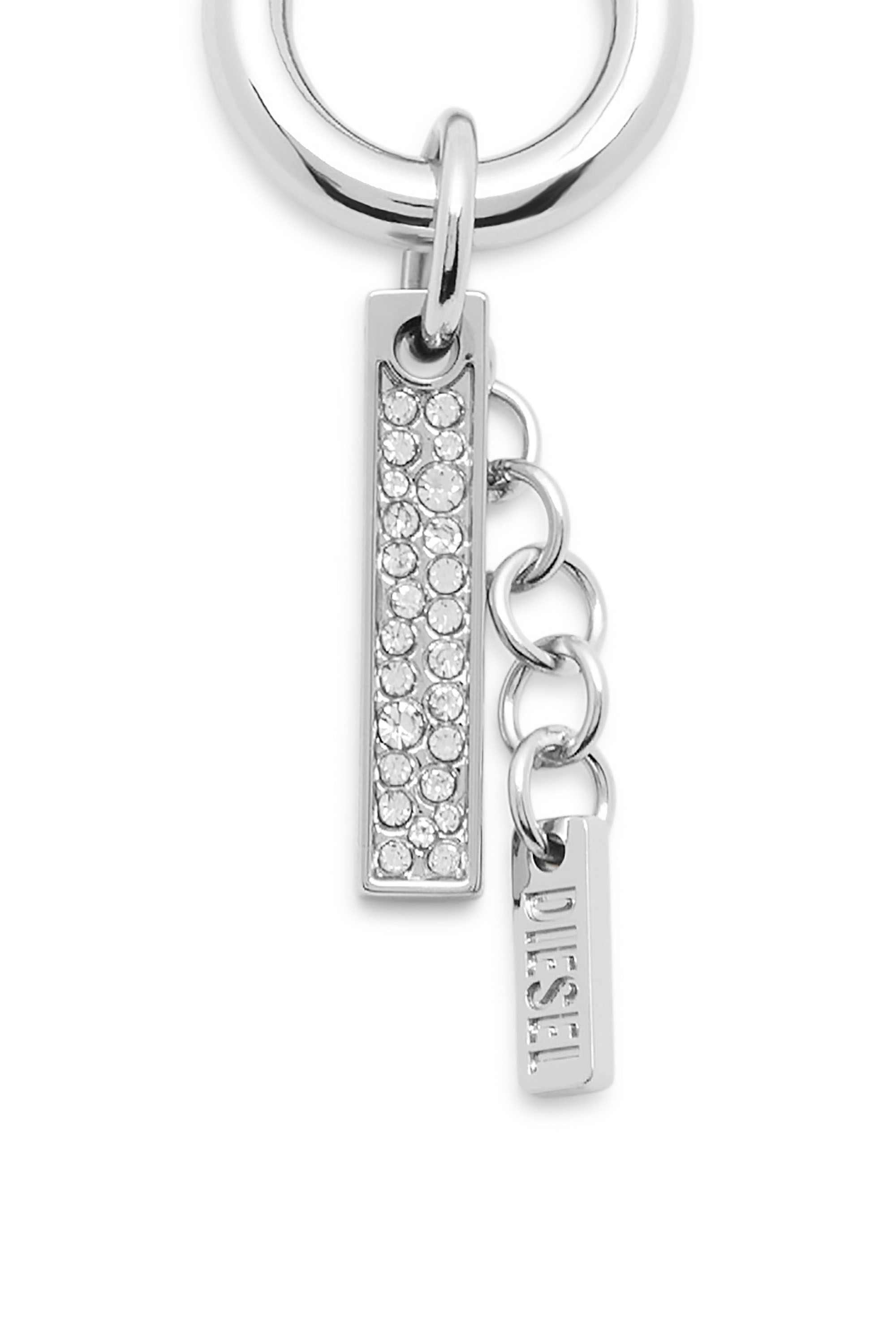 Diesel - CHARM-I, Unisex's Charm with rhinestone pendant in Silver - 3